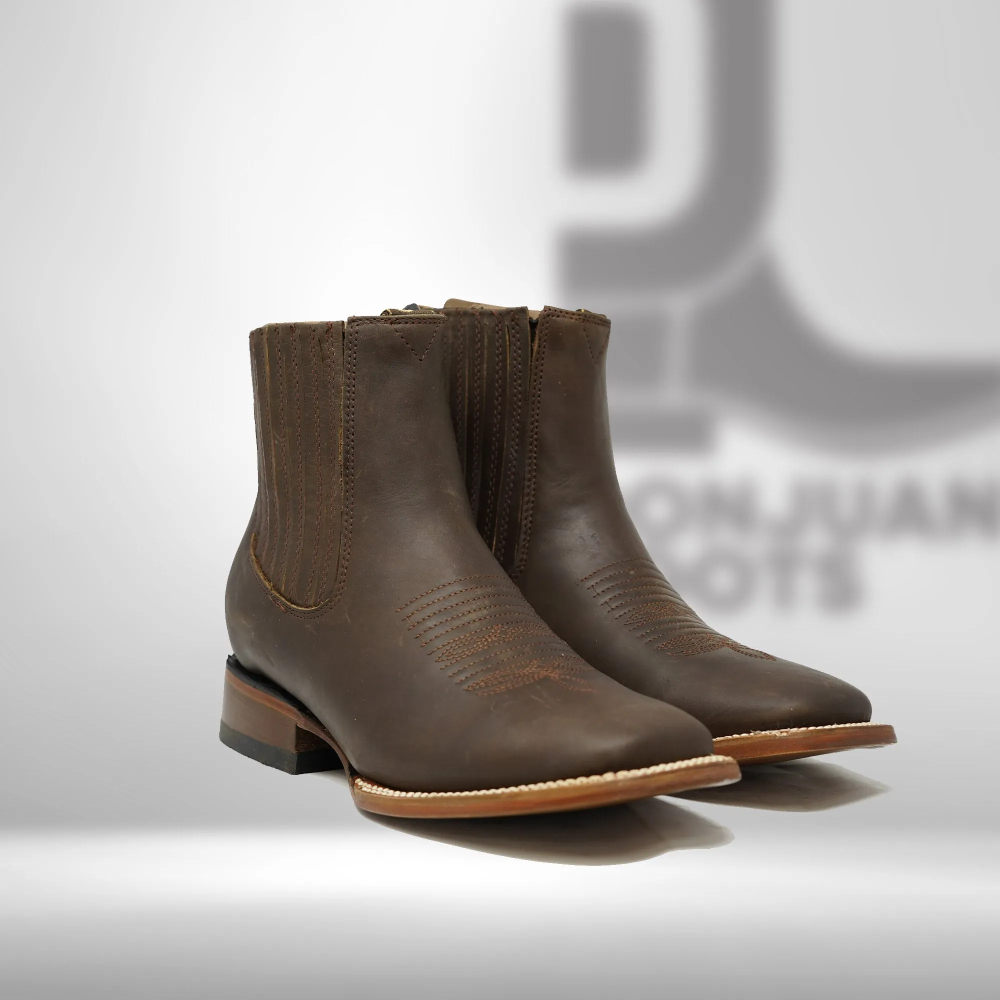 1000 | Crazy Horse Tan H-toe Chelsea Boots