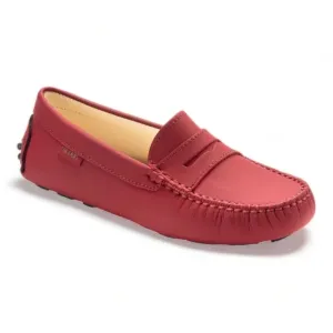 2582 - Dark Red Sahara Girls Moccasin Loafer