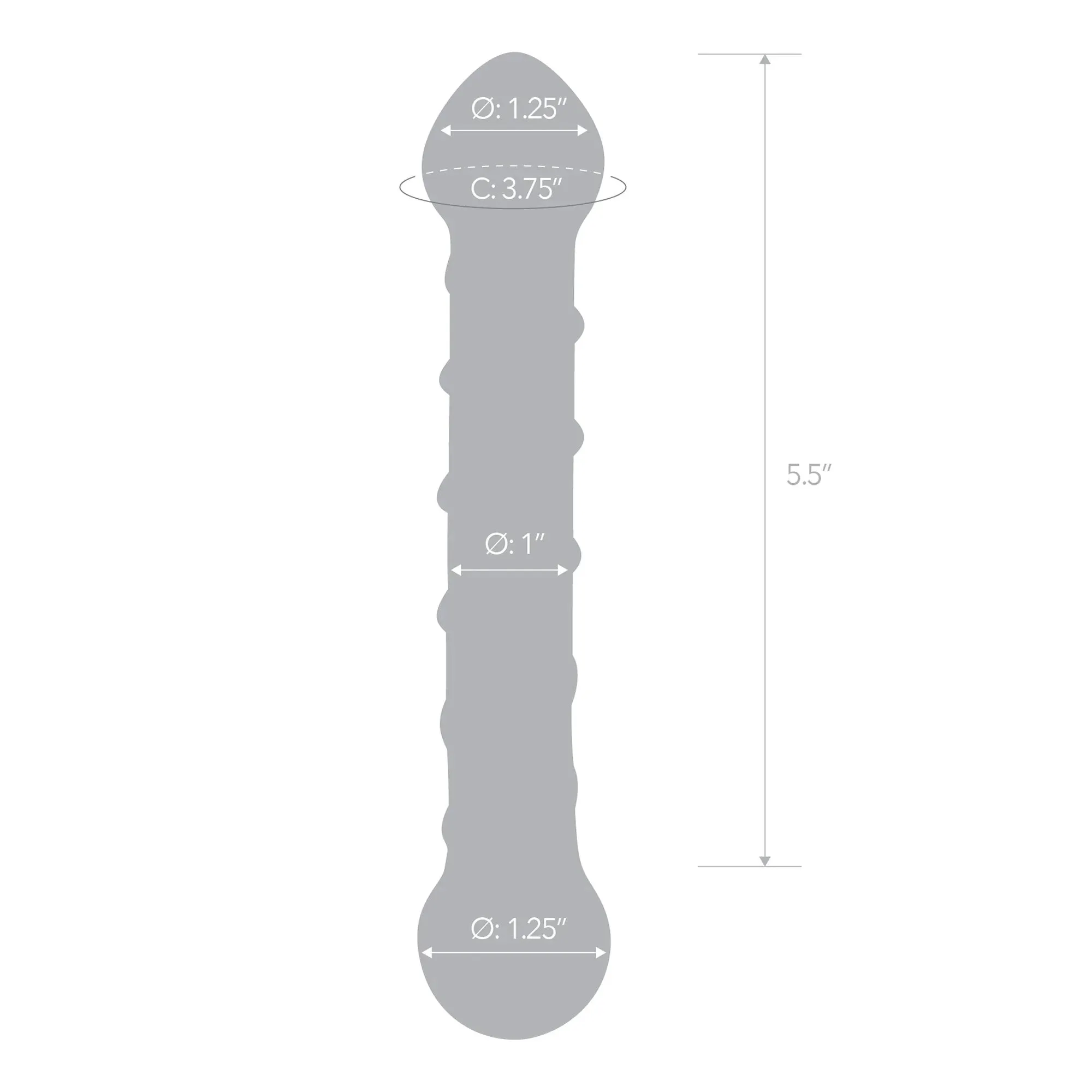 6.5 Inch Spiral Glass Dildo