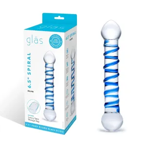 6.5 Inch Spiral Glass Dildo