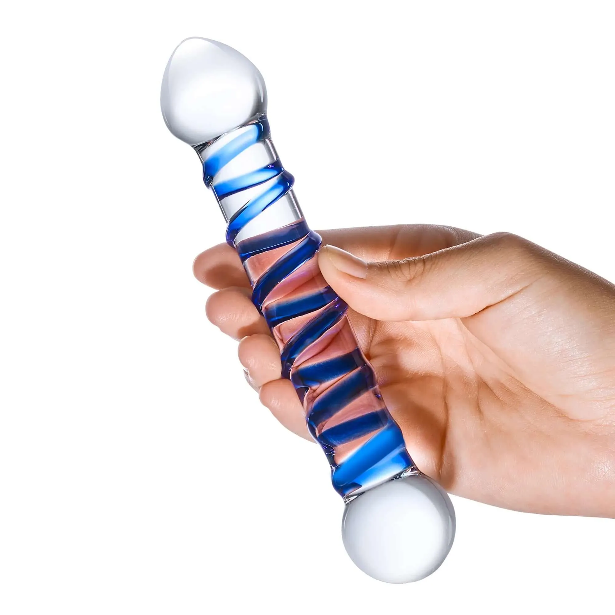 6.5 Inch Spiral Glass Dildo