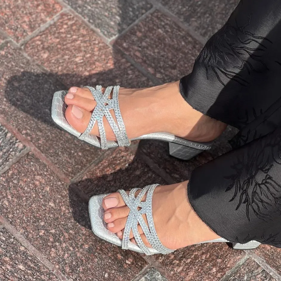 Ahlam Heels S243H - Silver