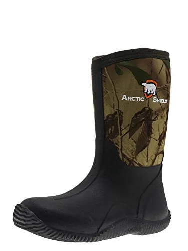 ArcticShield Kids Waterproof Durable Rubber Neoprene Outdoor Boots