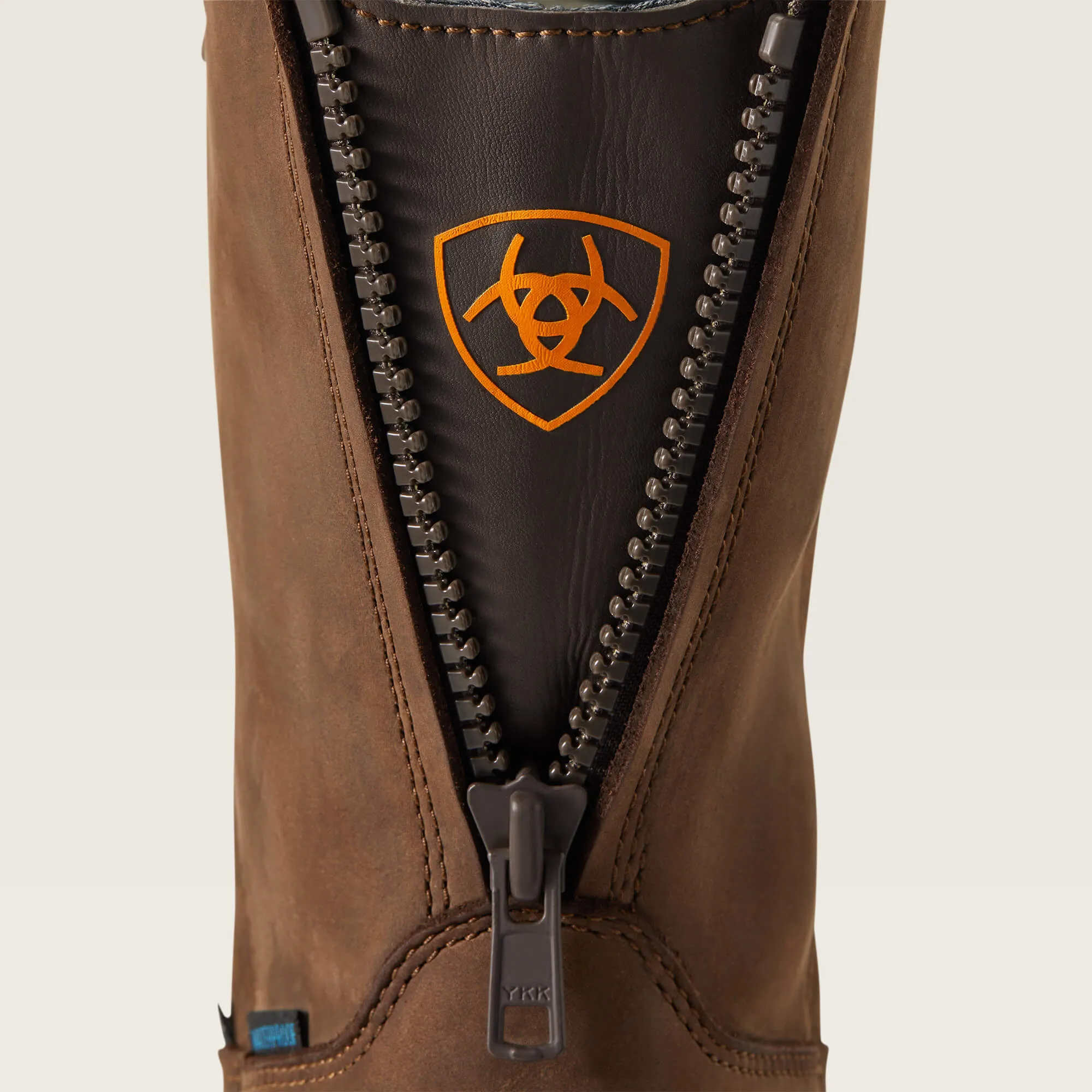 Ariat Men's Turbo Moc Toe Carbon Toe Waterproof Work Boot - Mocha - 10040396