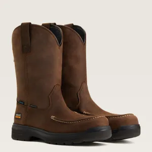 Ariat Men's Turbo Moc Toe Carbon Toe Waterproof Work Boot - Mocha - 10040396