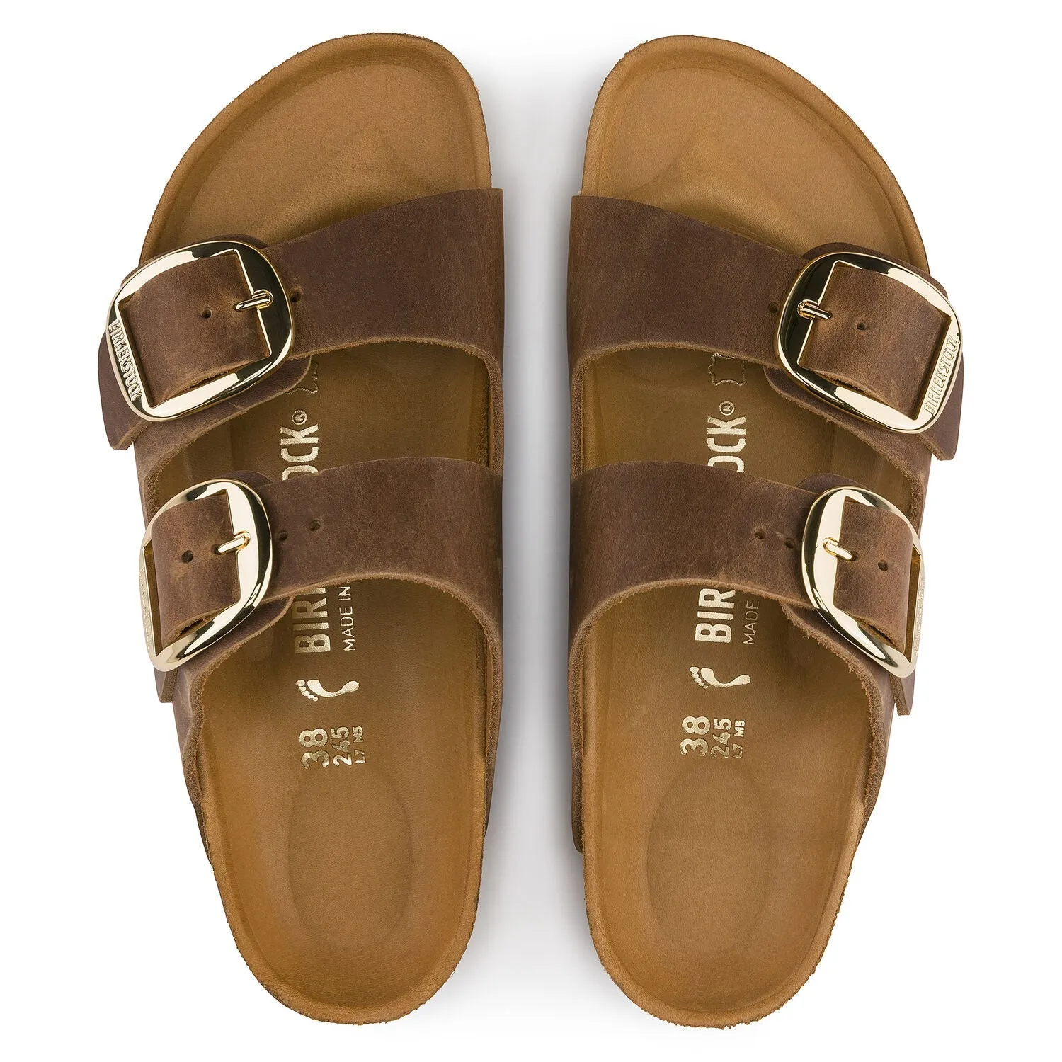 Arizona | Big Buckle | Oiled Leather | Cognac
