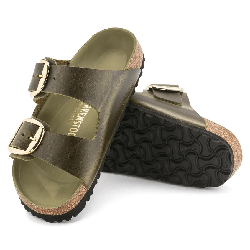 Arizona Big Buckle | Oiled Leather | Olive Green