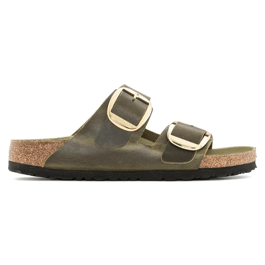 Arizona Big Buckle | Oiled Leather | Olive Green