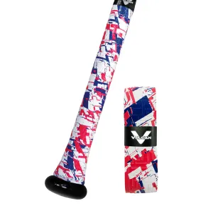 Bat Grip Beisbol Softbol Vulcan CAMU AZUL ROJO 1.75 MM