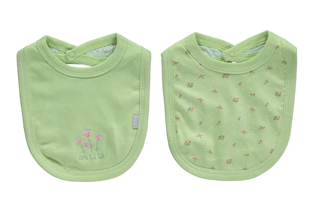 Bebetto Bibs Waterproof Back Green 2-Pack