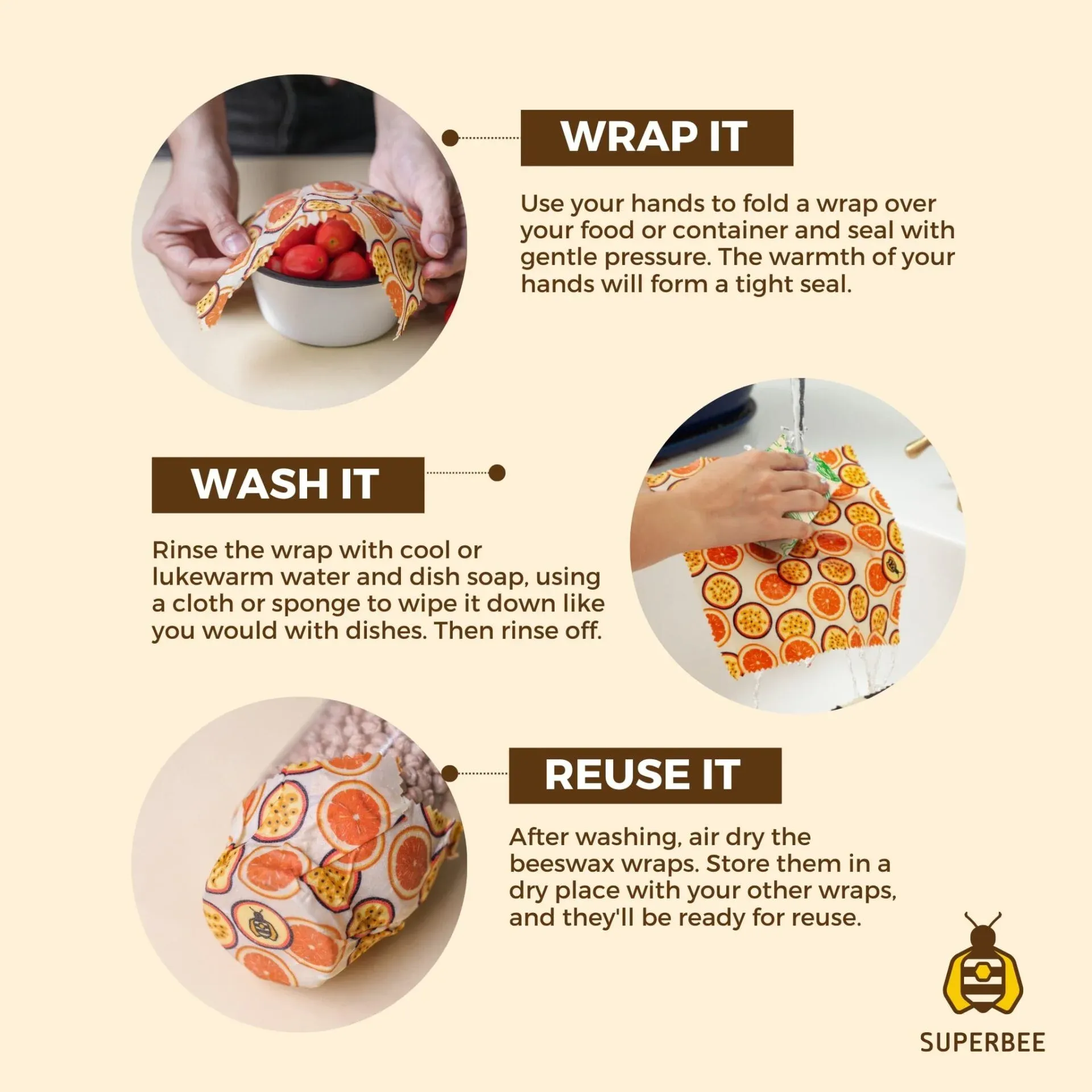 Beeswax Wrap Roll - Passion Som