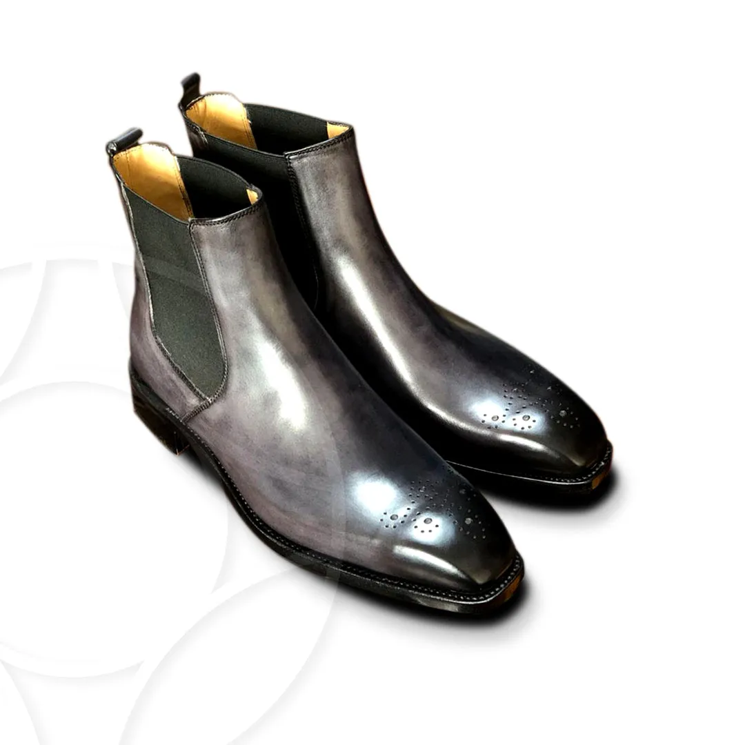 BRADLEY Premium Chelsea Boots, crafted in Hand Patina Leather