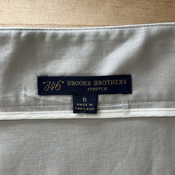 Brooks Brothers &quot;346&quot; Stretch Cotton Sateen Woven Wrap A-line Skirt, 8