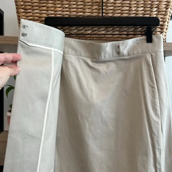 Brooks Brothers &quot;346&quot; Stretch Cotton Sateen Woven Wrap A-line Skirt, 8