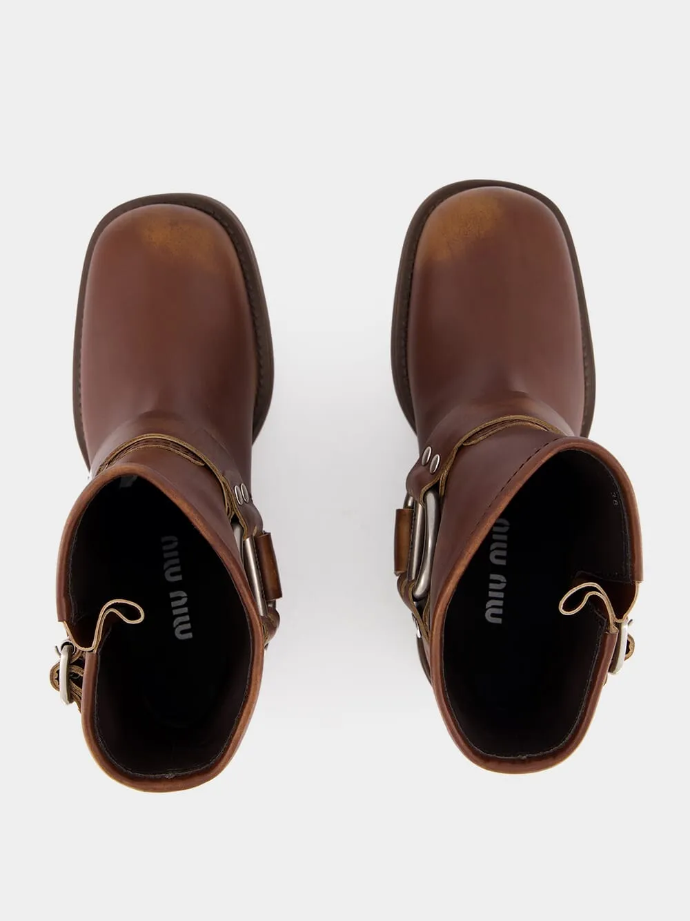 Brown Sienna Leather Ankle Boots