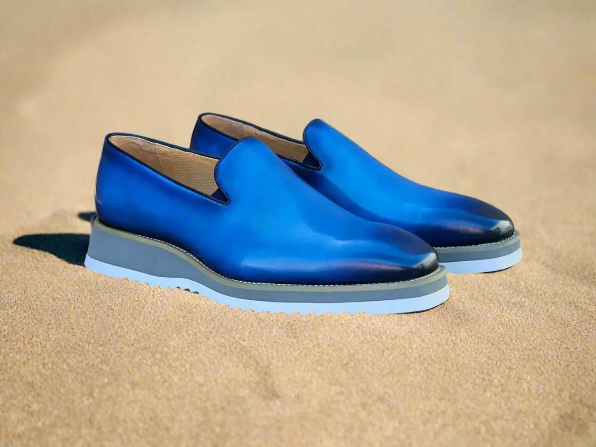 Burnished Wholecut Loafer Lightweight Sole