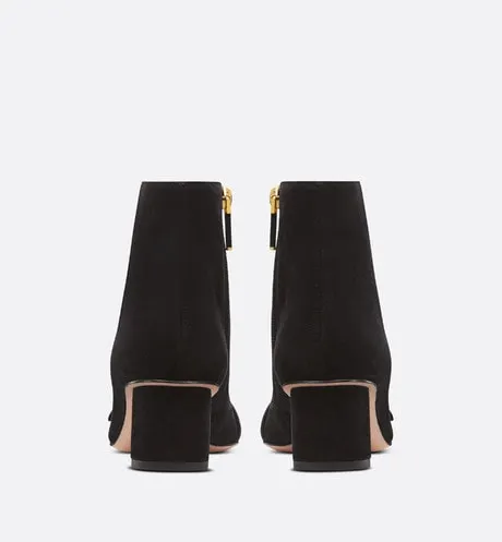 C'est Dior Heeled Ankle Boot • Black Suede Calfskin