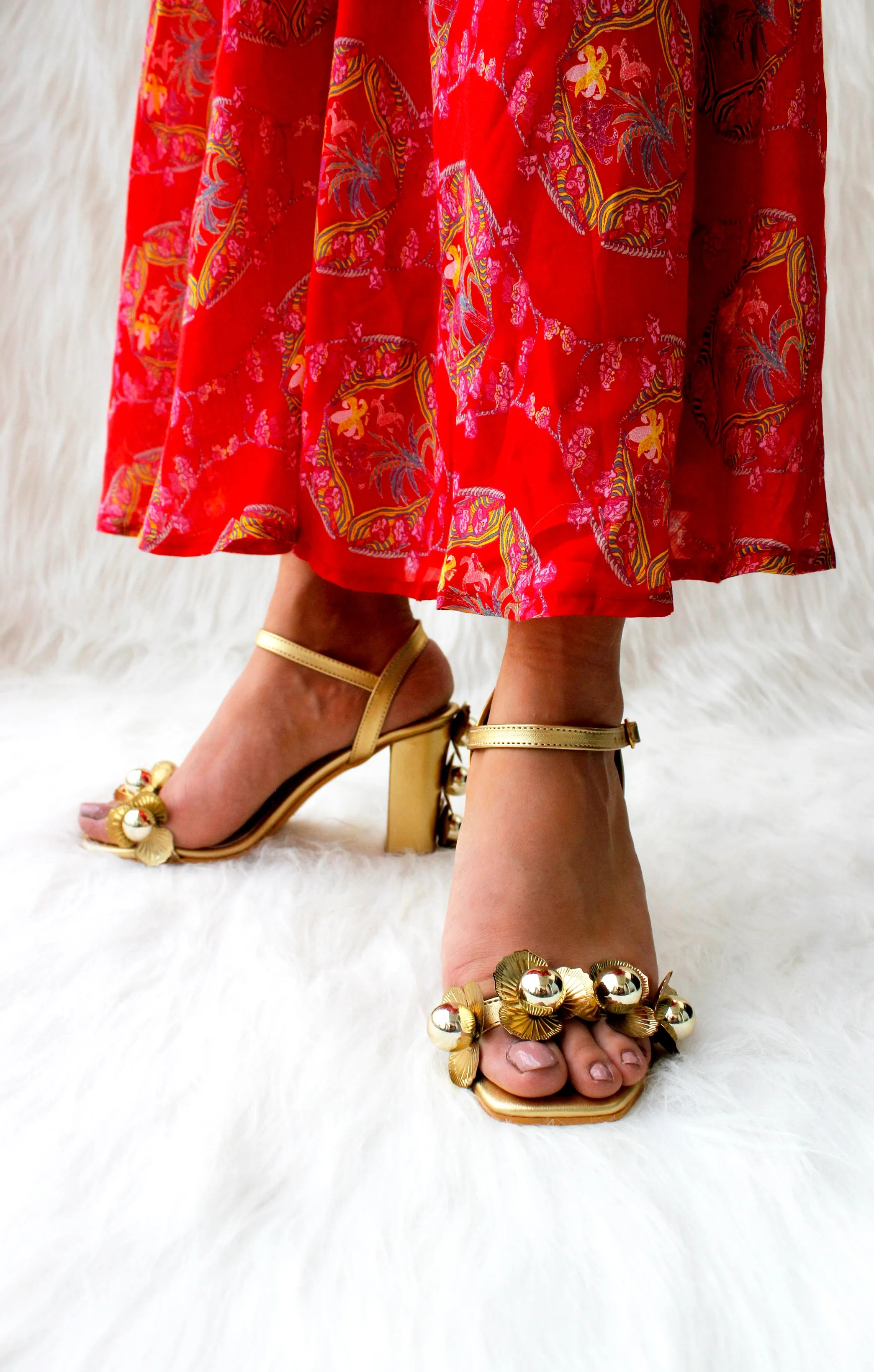 Chloris Gold Heels
