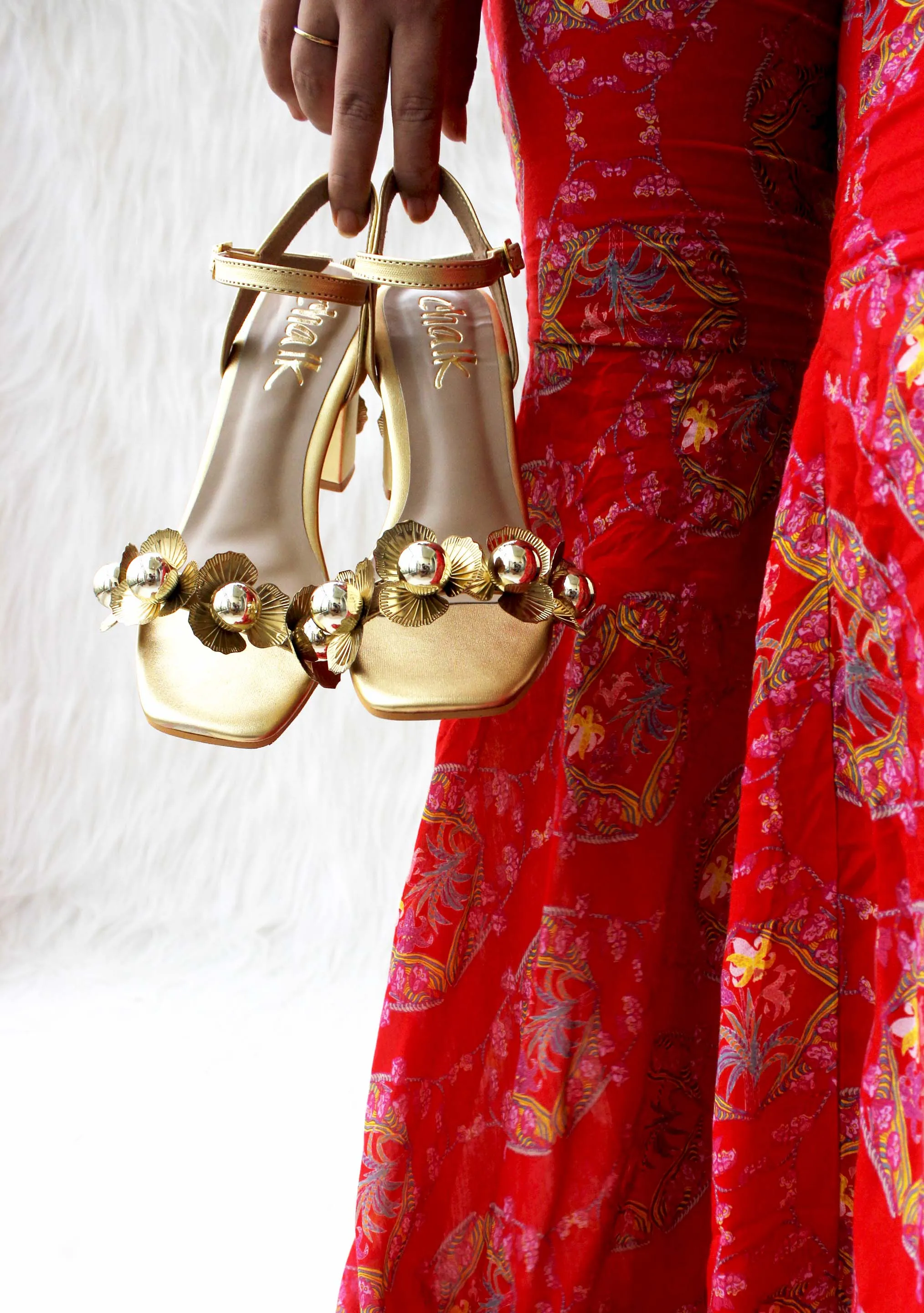 Chloris Gold Heels