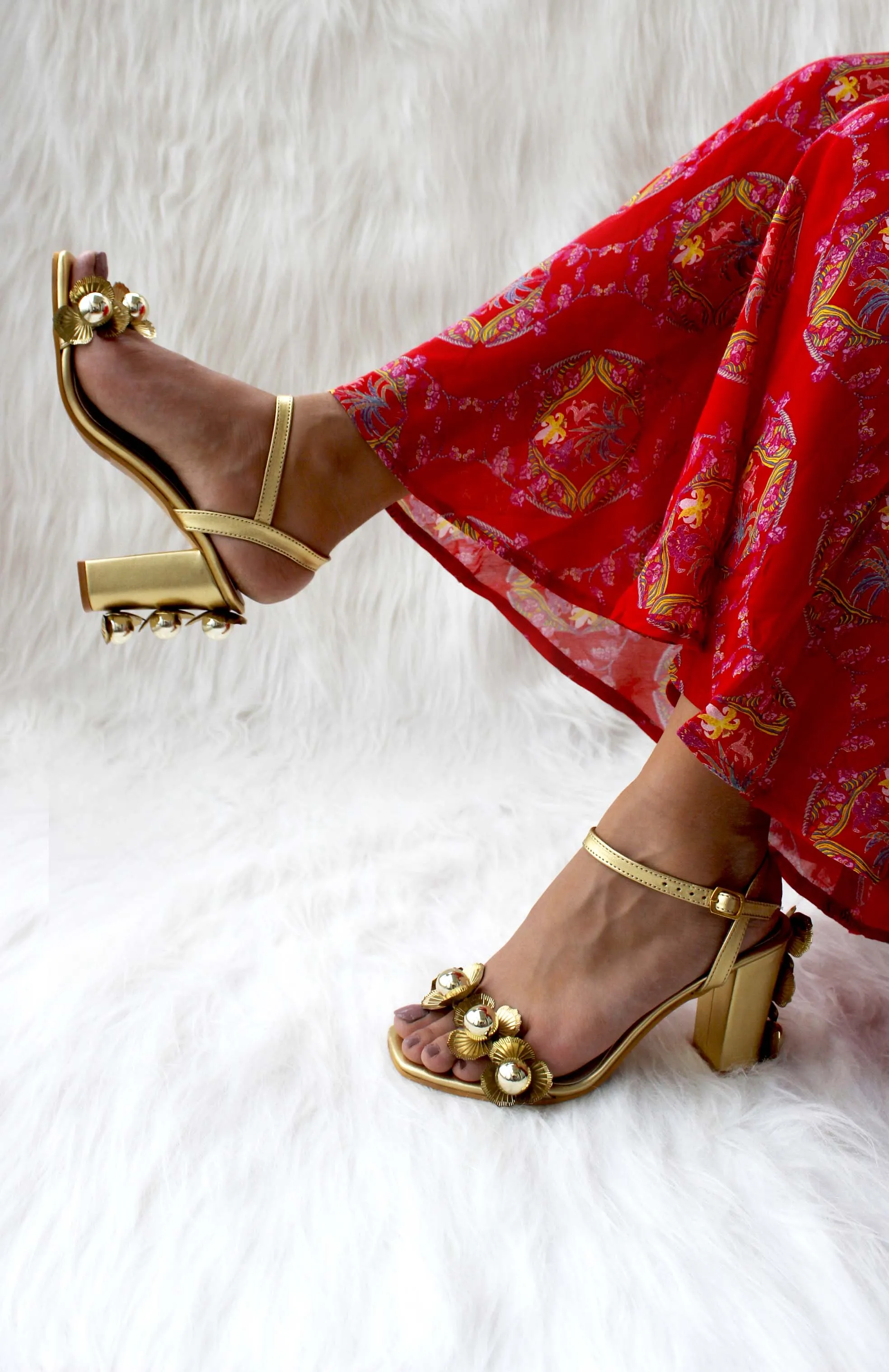 Chloris Gold Heels