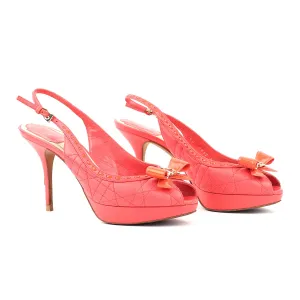 Christian Dior Leather Peep Toe Pumps