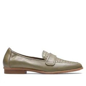 Clarks Women's Lyrical Way Olive Leather 26171287