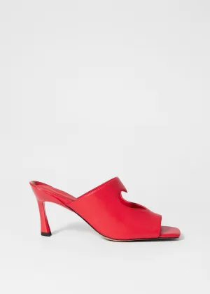 Cut-Out Leather Mules