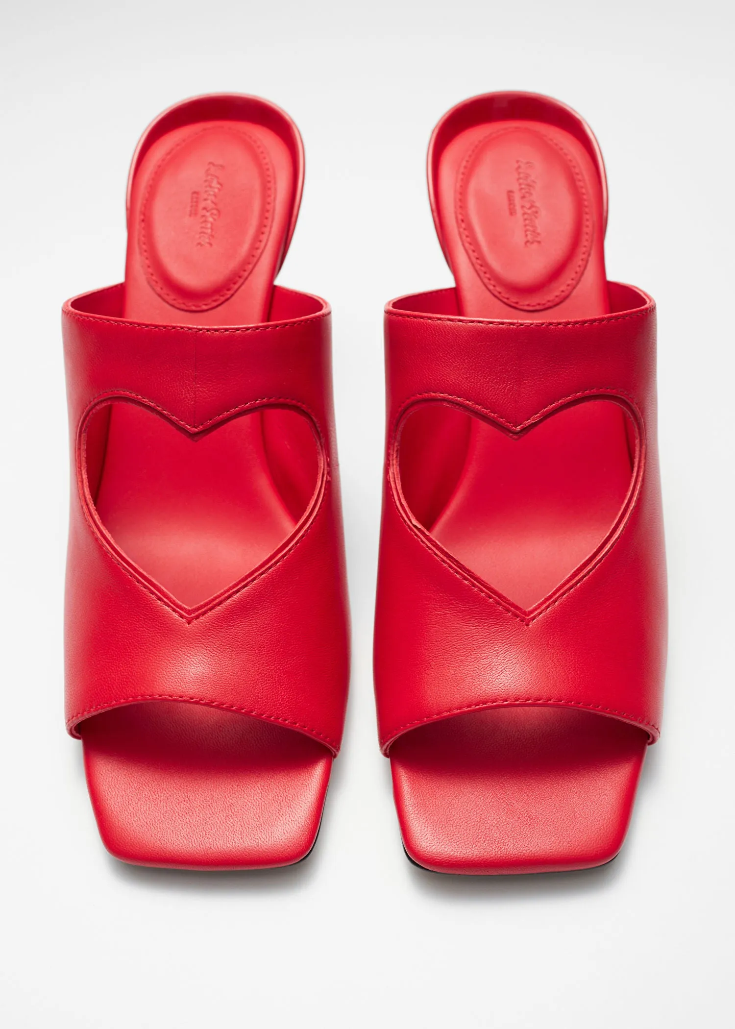 Cut-Out Leather Mules
