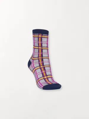 Dagmar Multi Check Sock