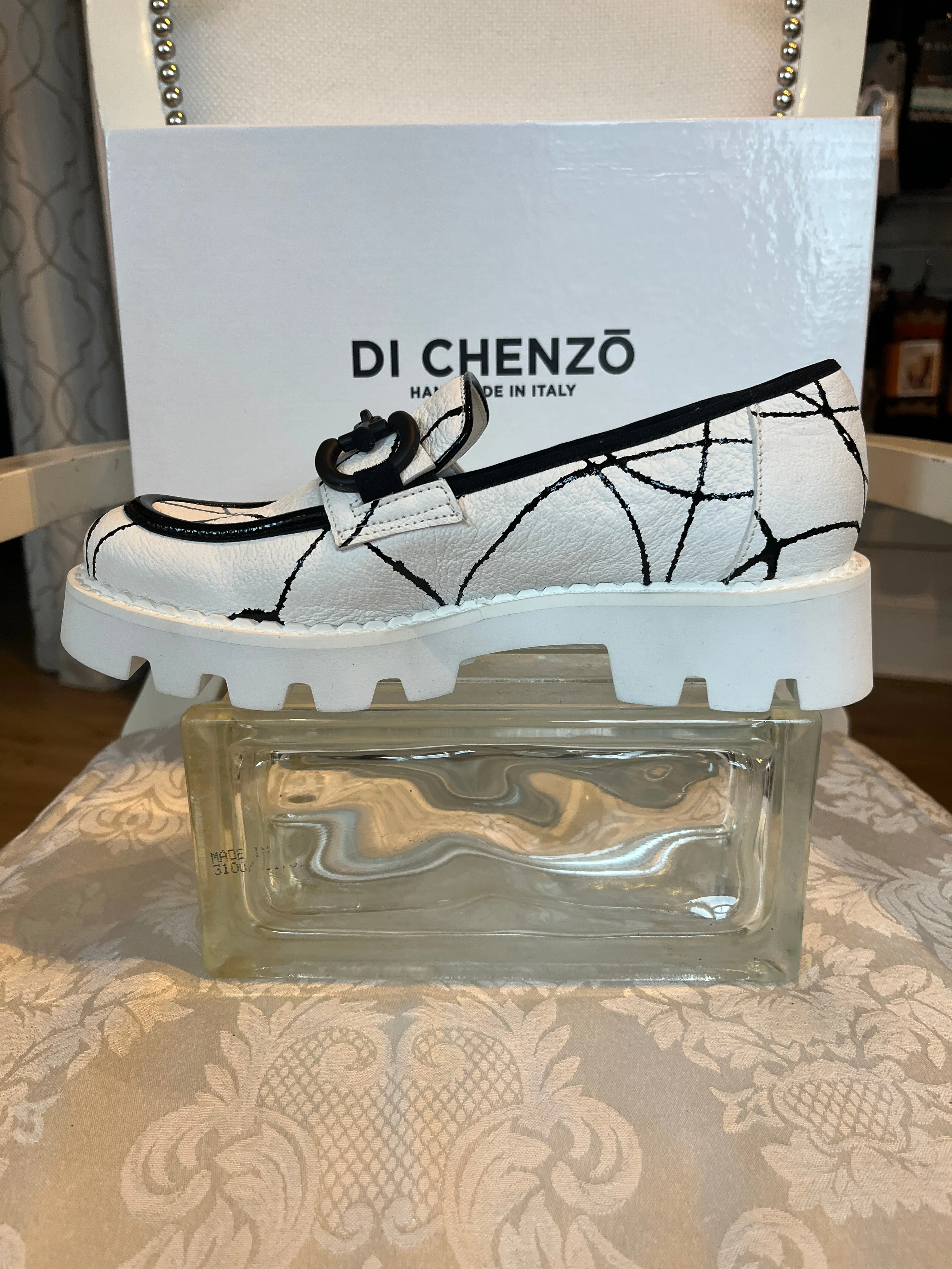 DICHENZO ARIA 11239 WHITE/BLACK LOAFER