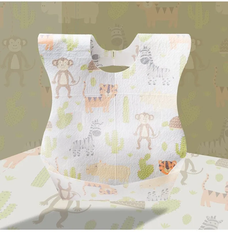 Disposable Baby Bibs (10PC Individual Bibs)