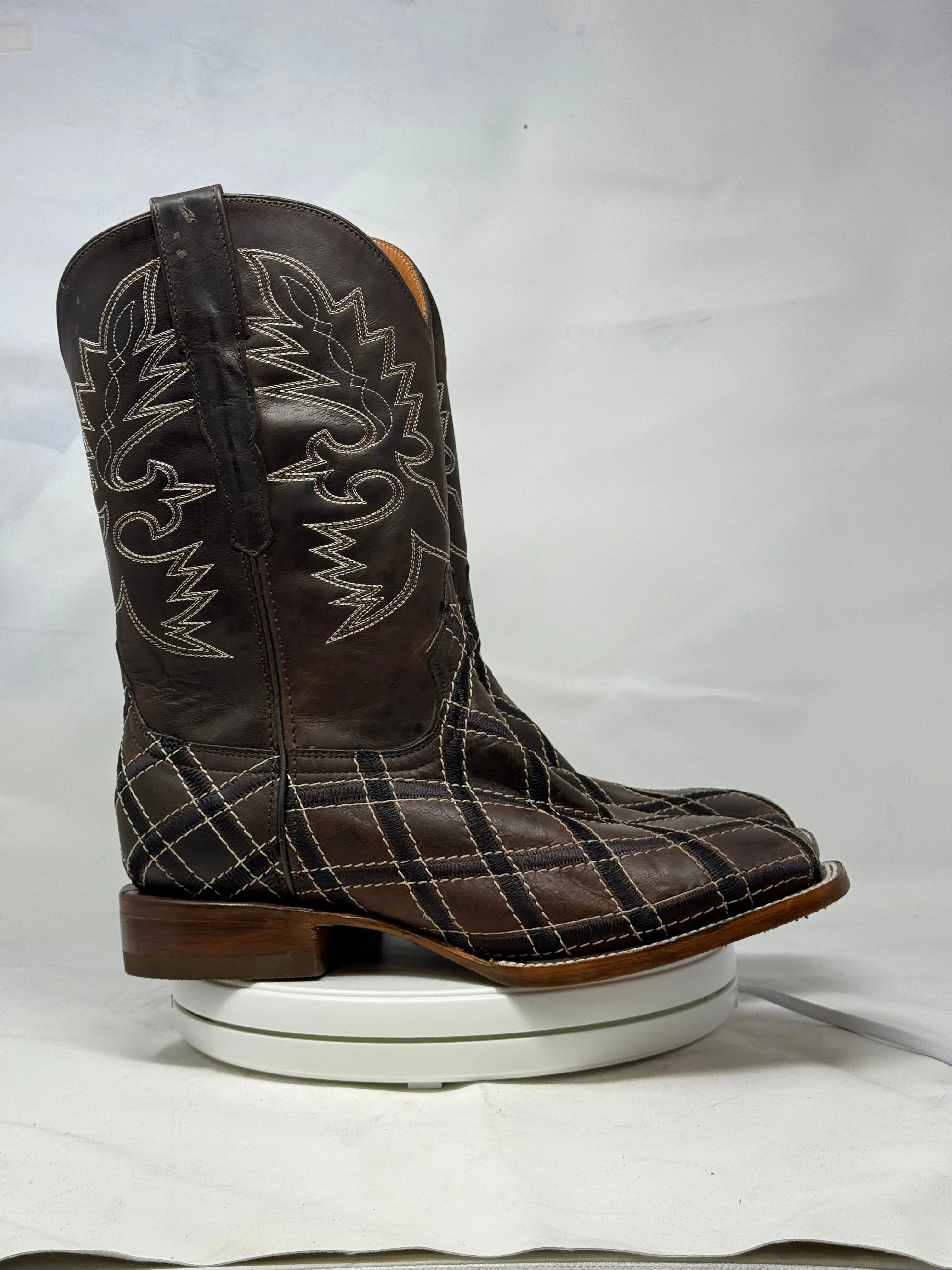 DJ1042 | Don Juan Boots Men's Mad Dog Chocolate Rhombus