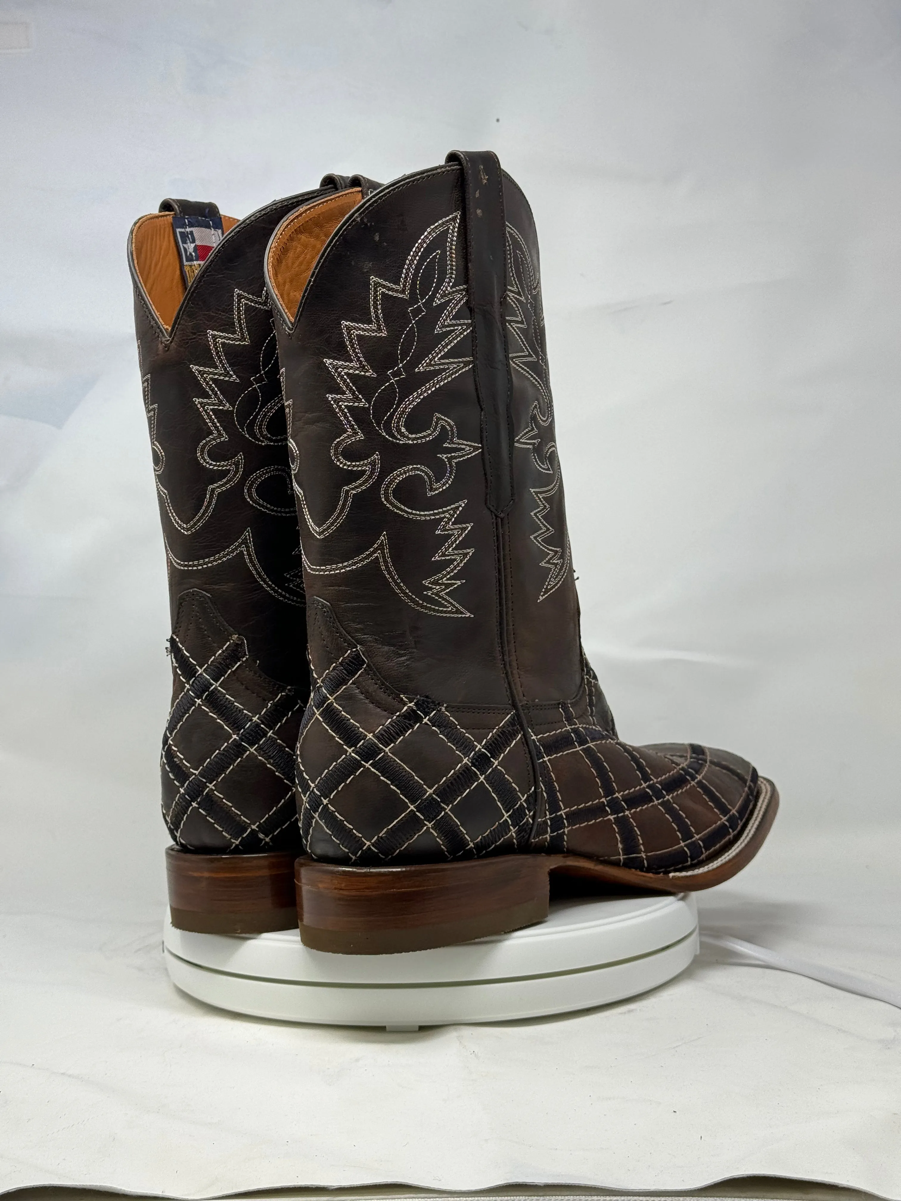DJ1042 | Don Juan Boots Men's Mad Dog Chocolate Rhombus
