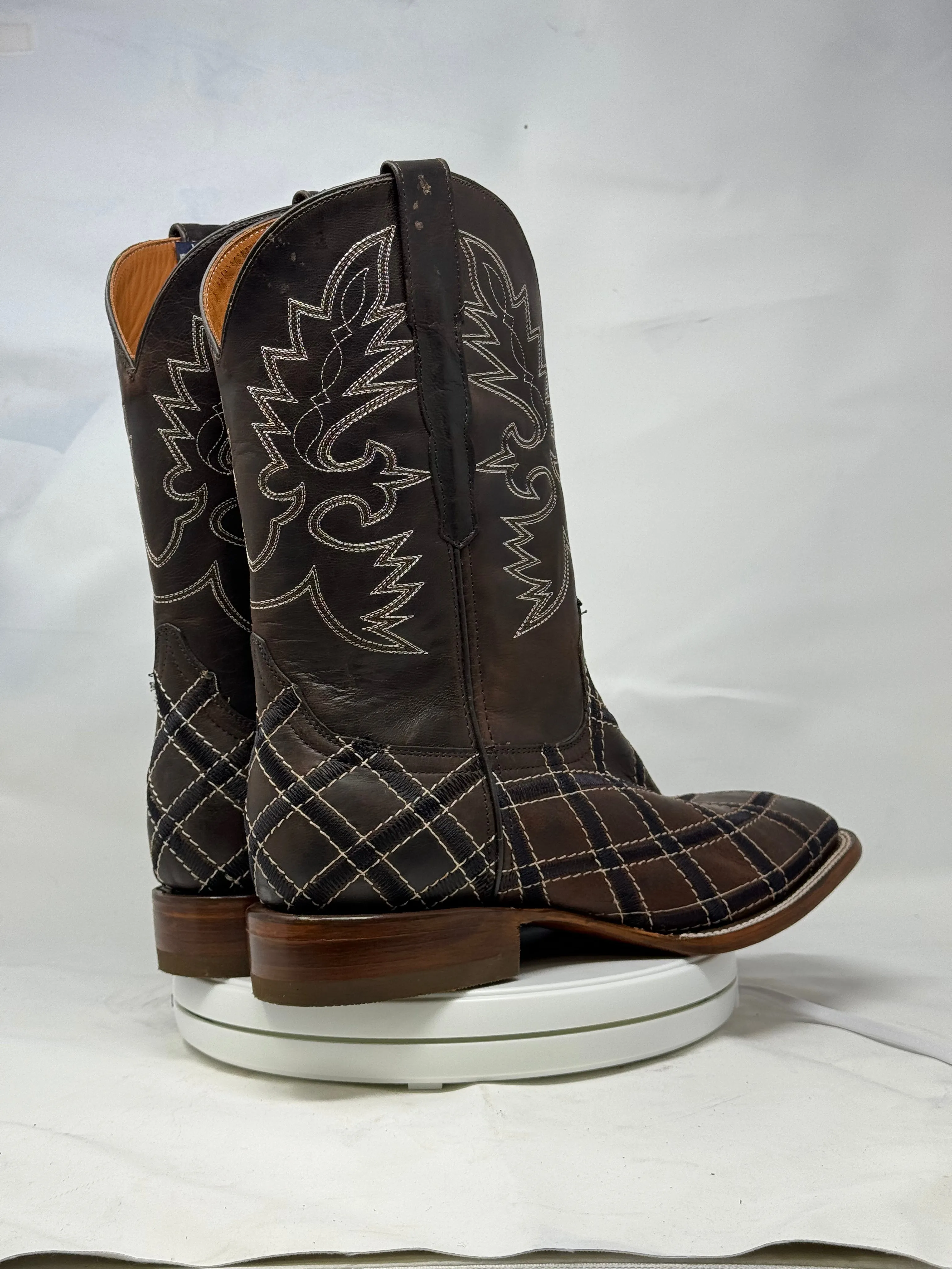 DJ1042 | Don Juan Boots Men's Mad Dog Chocolate Rhombus