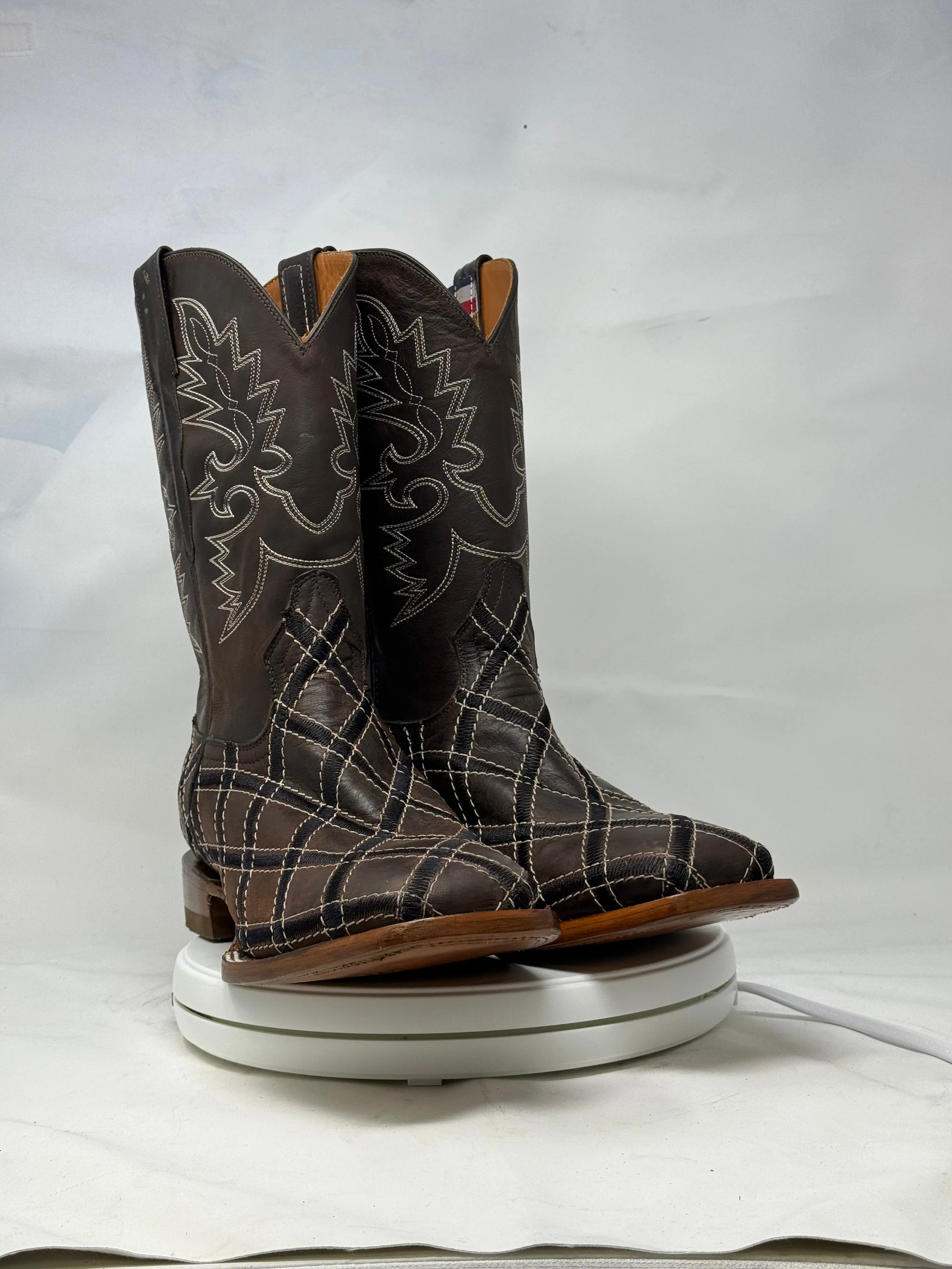 DJ1042 | Don Juan Boots Men's Mad Dog Chocolate Rhombus