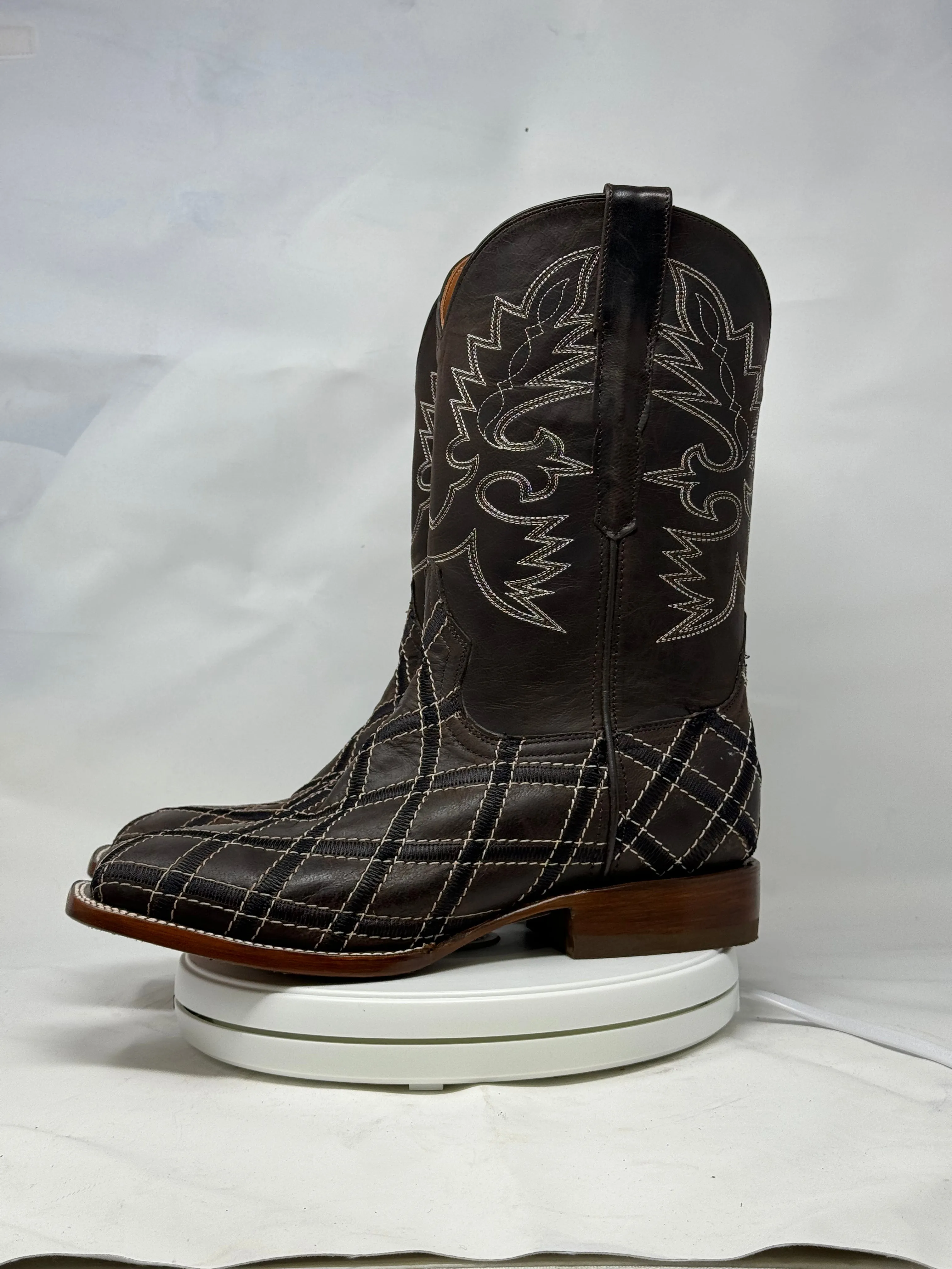 DJ1042 | Don Juan Boots Men's Mad Dog Chocolate Rhombus