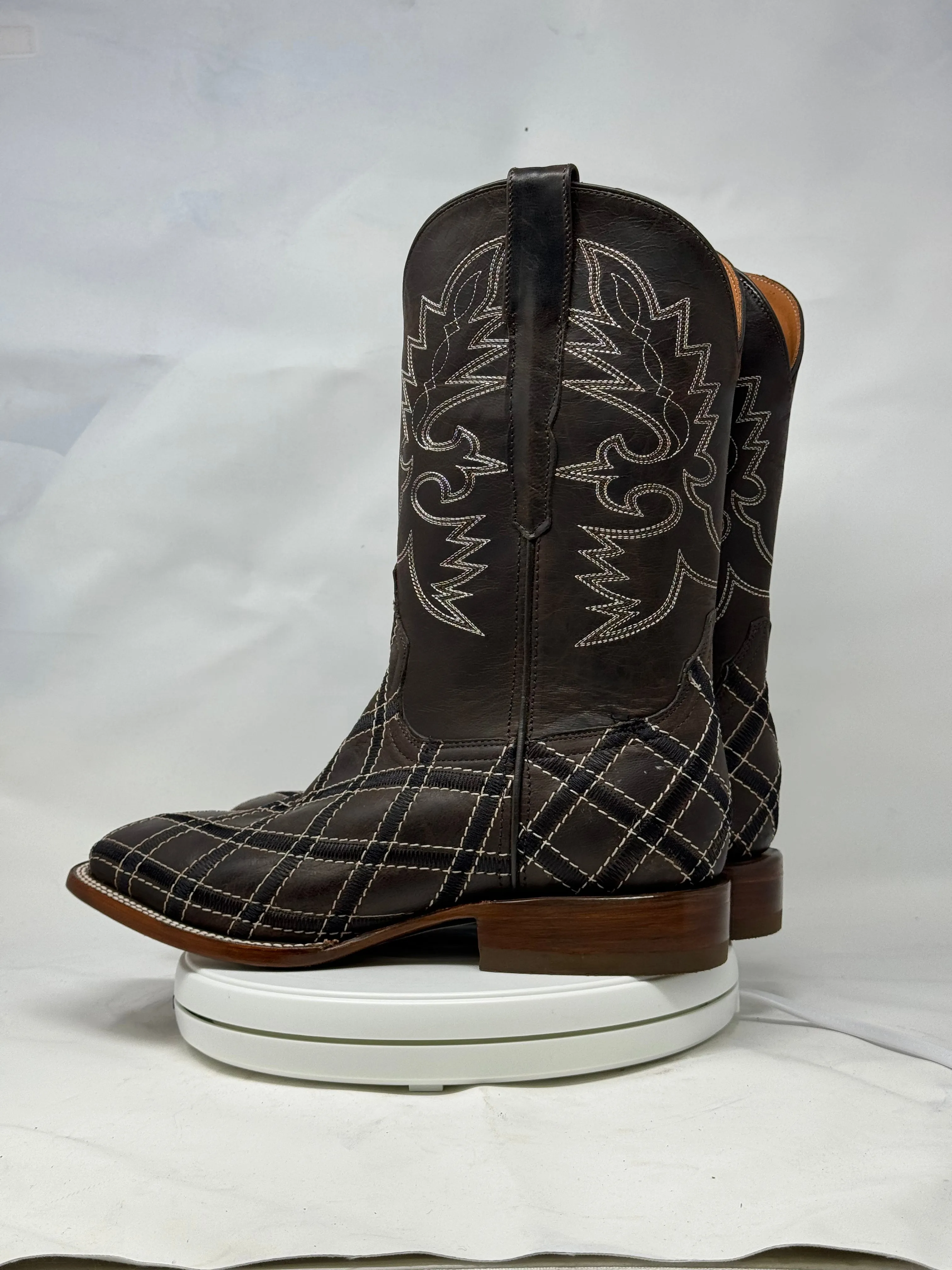 DJ1042 | Don Juan Boots Men's Mad Dog Chocolate Rhombus