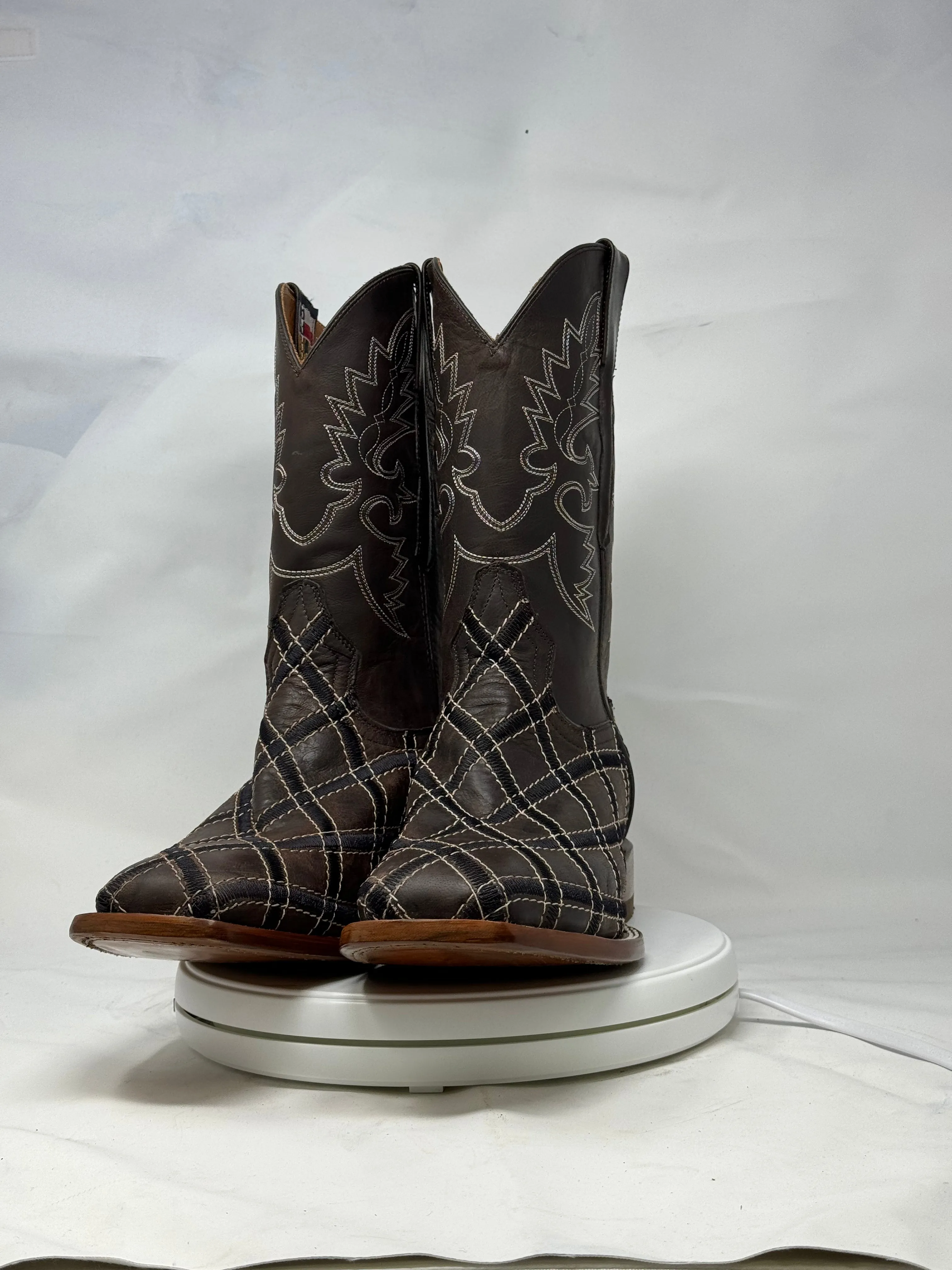 DJ1042 | Don Juan Boots Men's Mad Dog Chocolate Rhombus