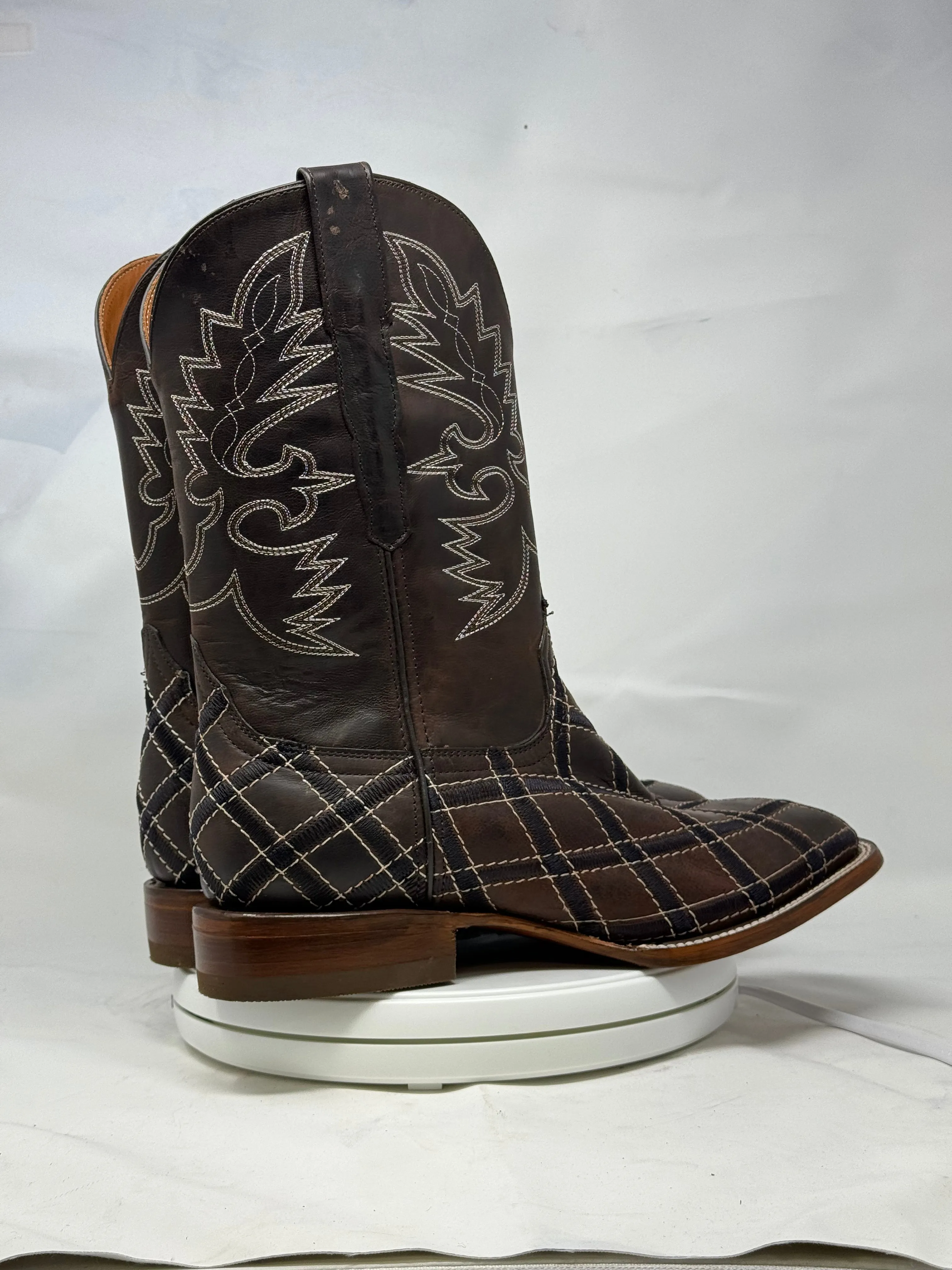 DJ1042 | Don Juan Boots Men's Mad Dog Chocolate Rhombus