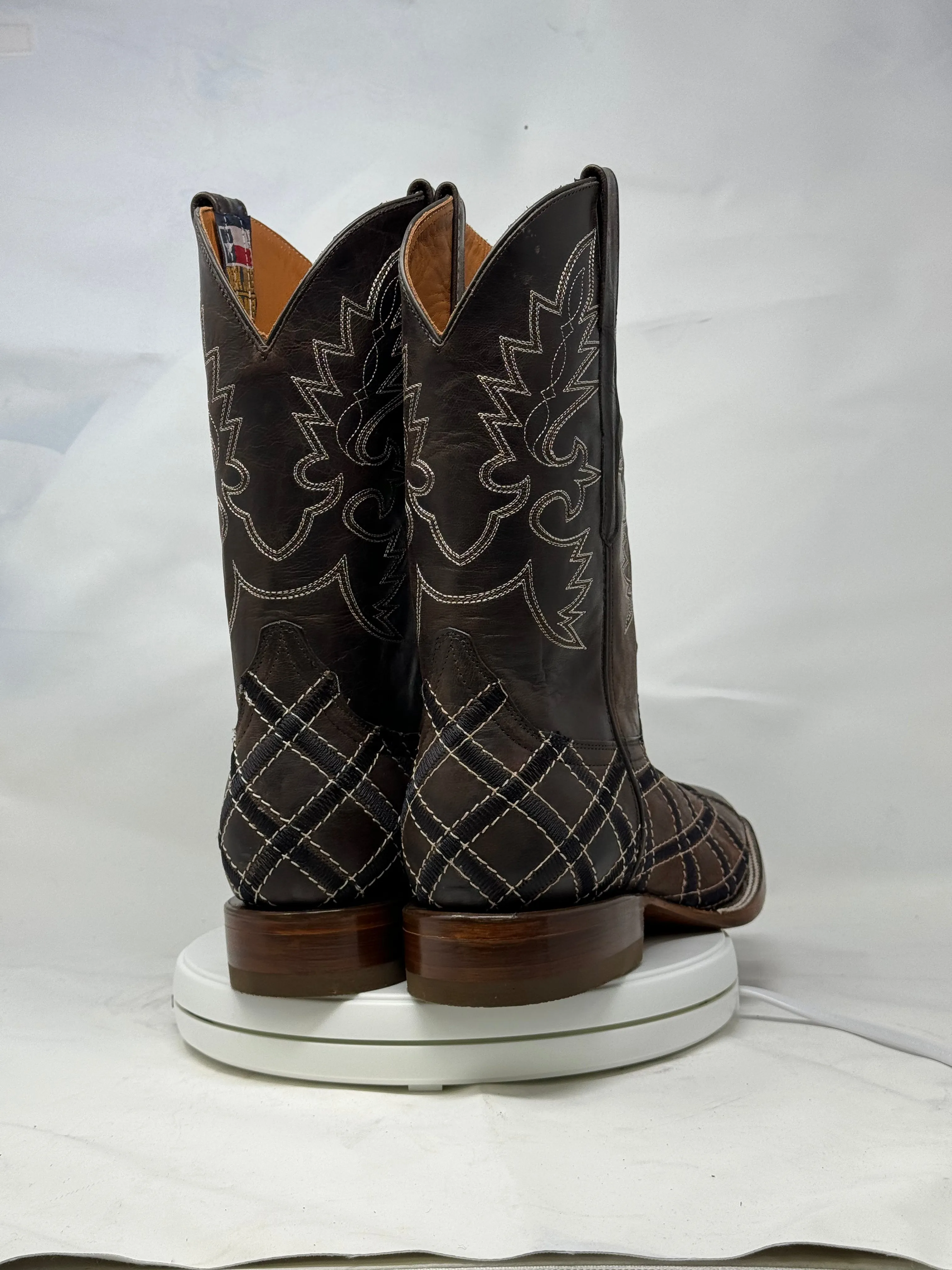 DJ1042 | Don Juan Boots Men's Mad Dog Chocolate Rhombus