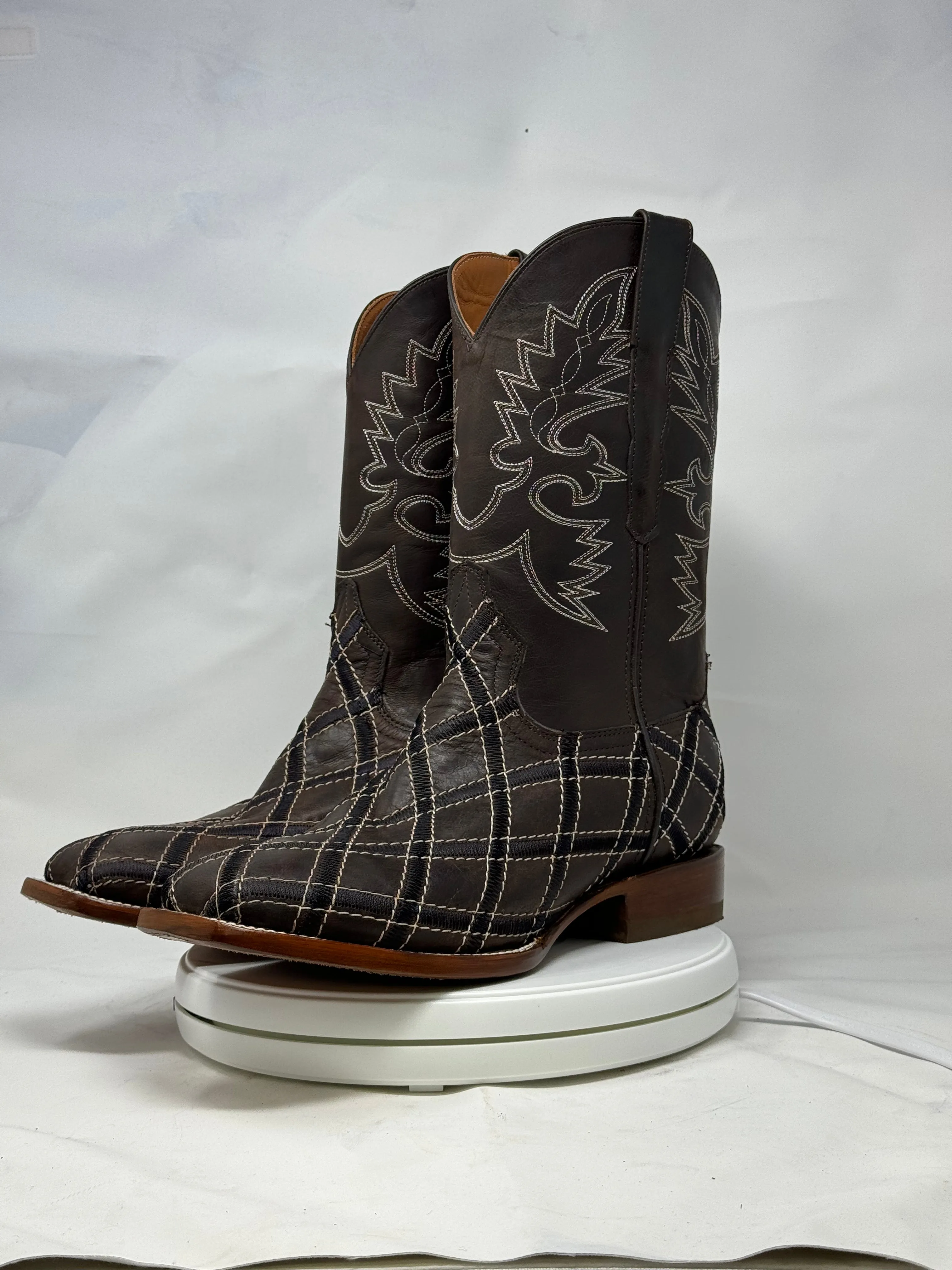 DJ1042 | Don Juan Boots Men's Mad Dog Chocolate Rhombus