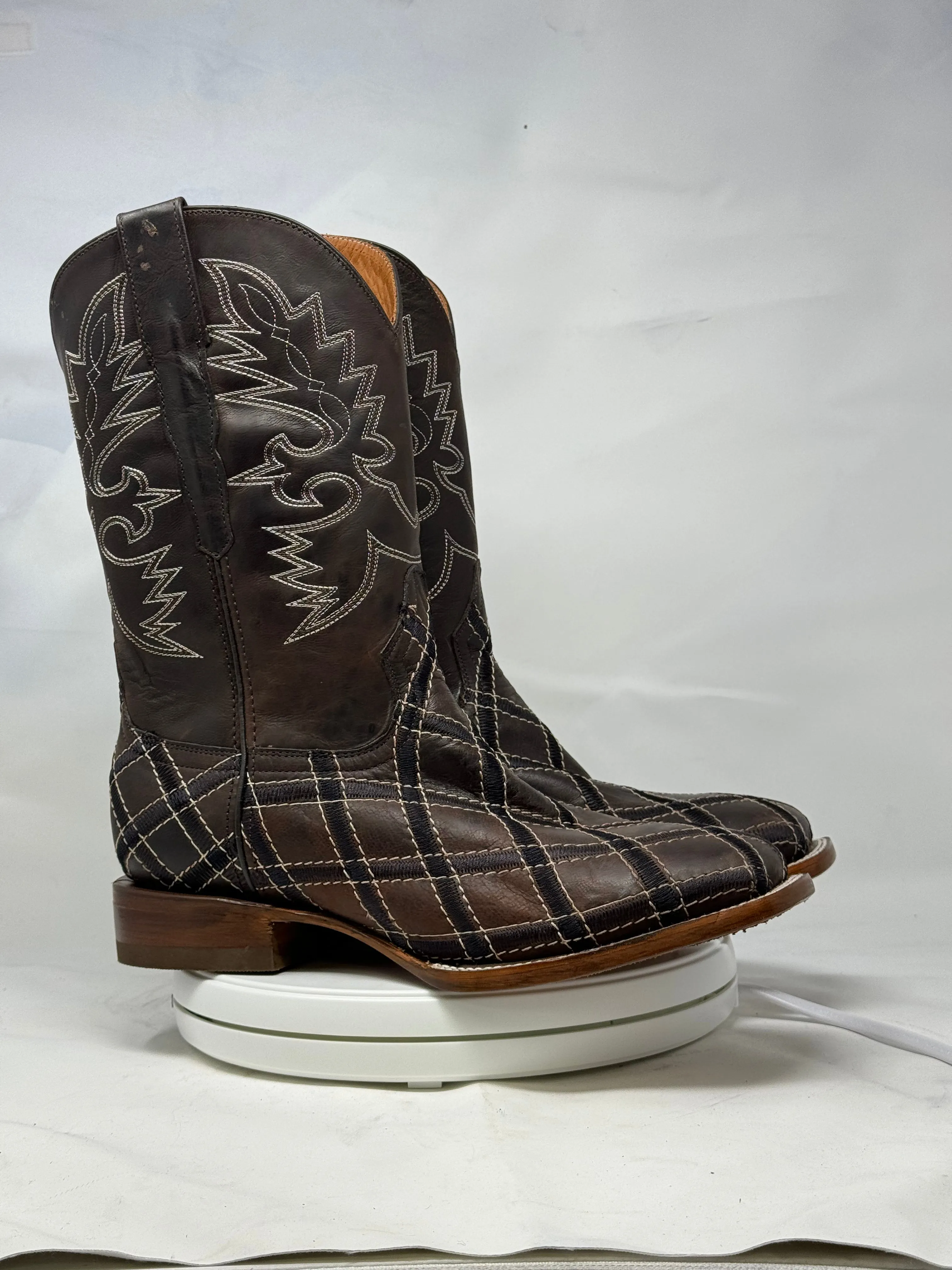 DJ1042 | Don Juan Boots Men's Mad Dog Chocolate Rhombus