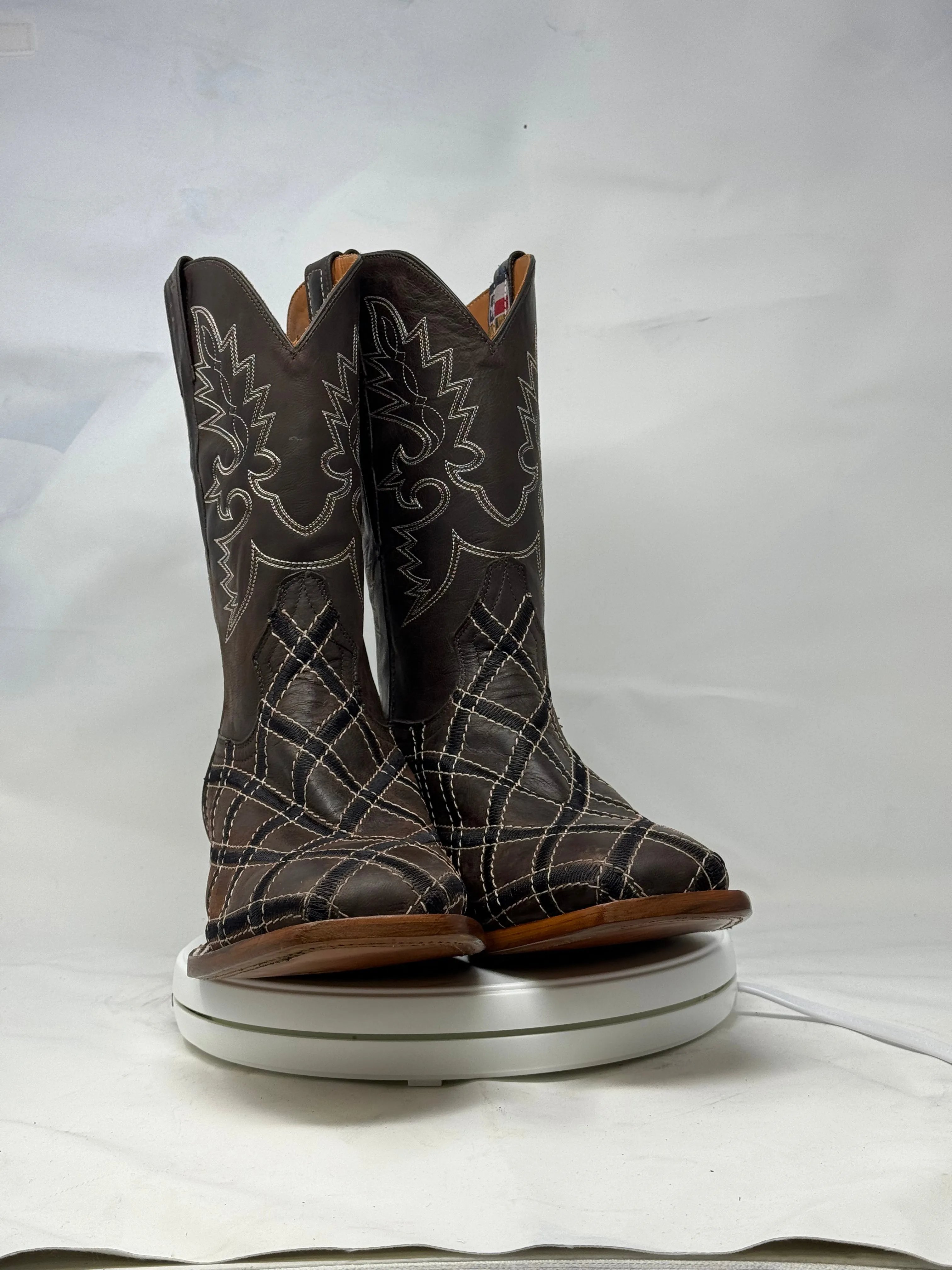 DJ1042 | Don Juan Boots Men's Mad Dog Chocolate Rhombus