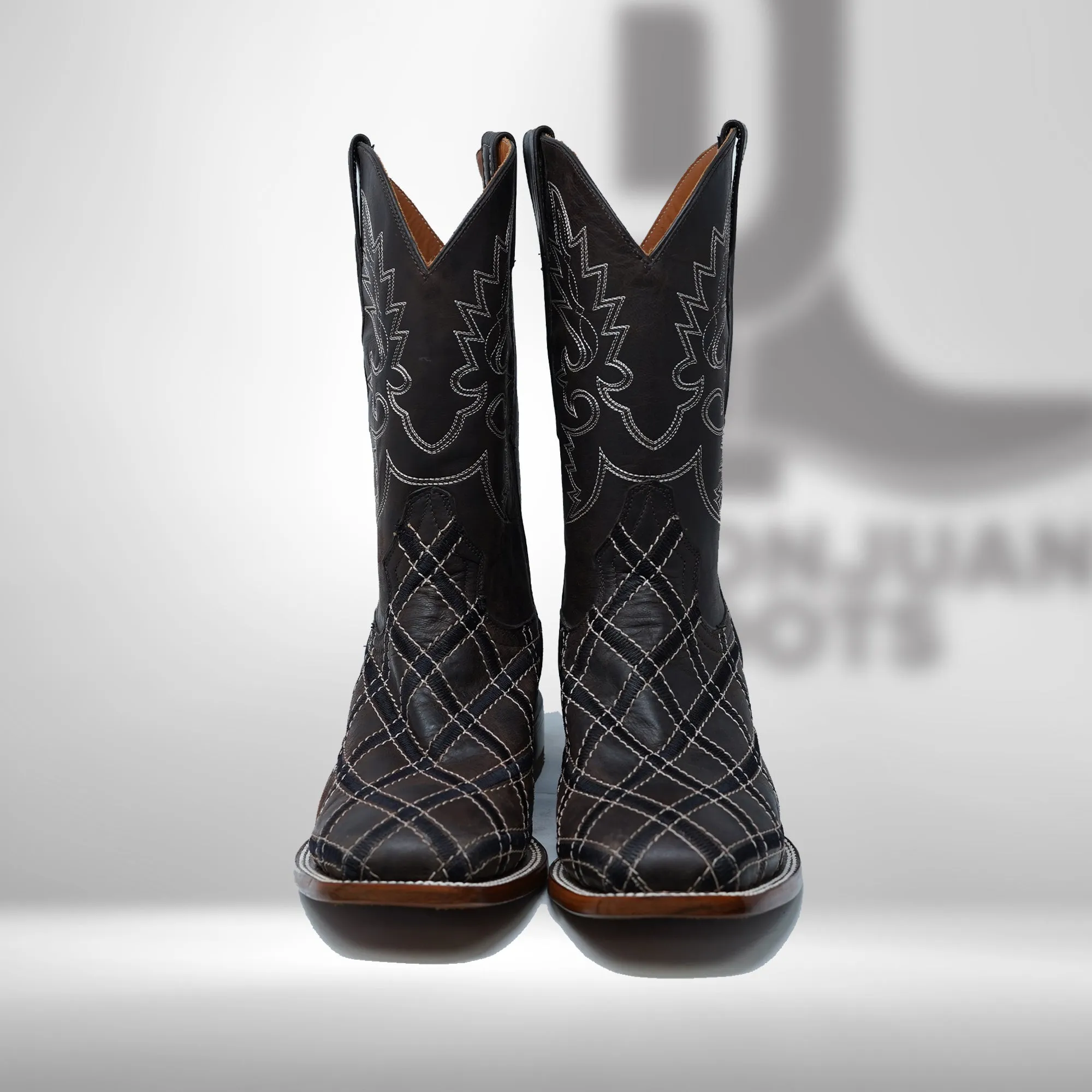 DJ1042 | Don Juan Boots Men's Mad Dog Chocolate Rhombus