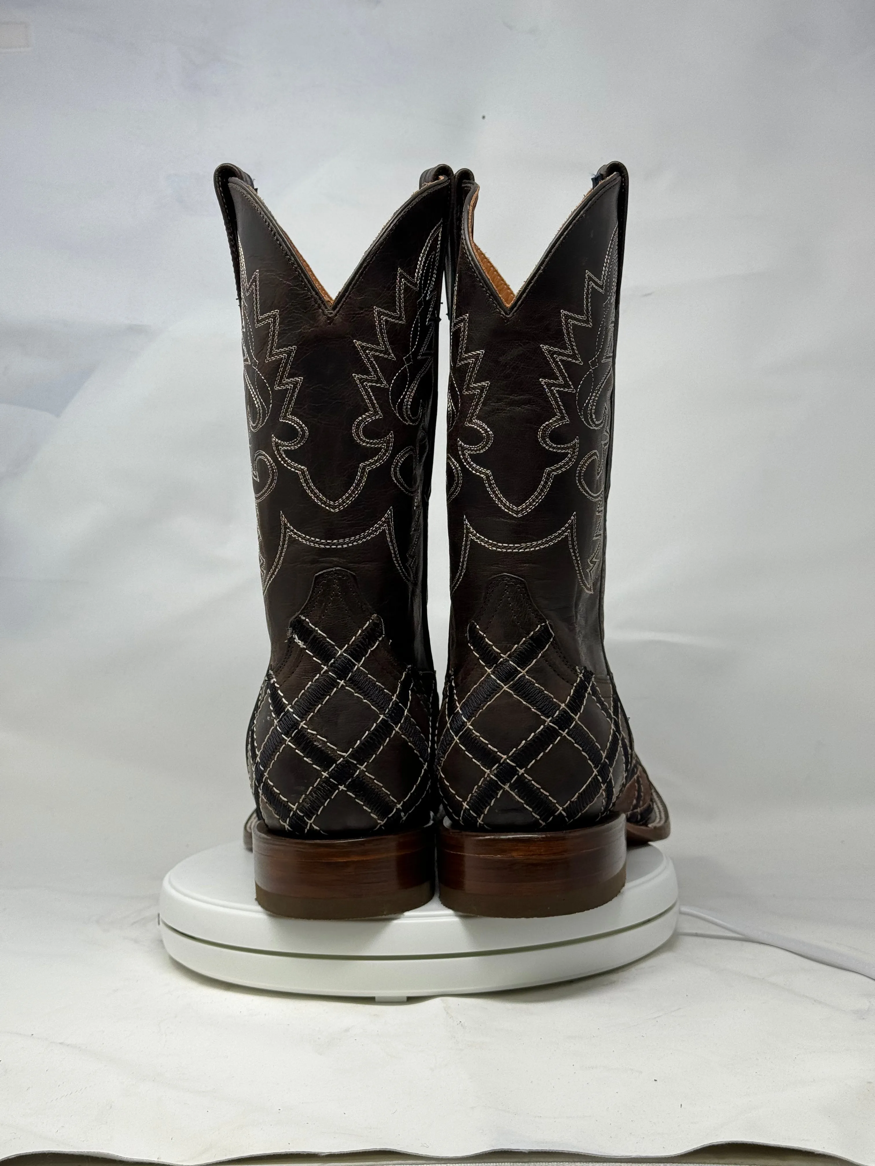 DJ1042 | Don Juan Boots Men's Mad Dog Chocolate Rhombus