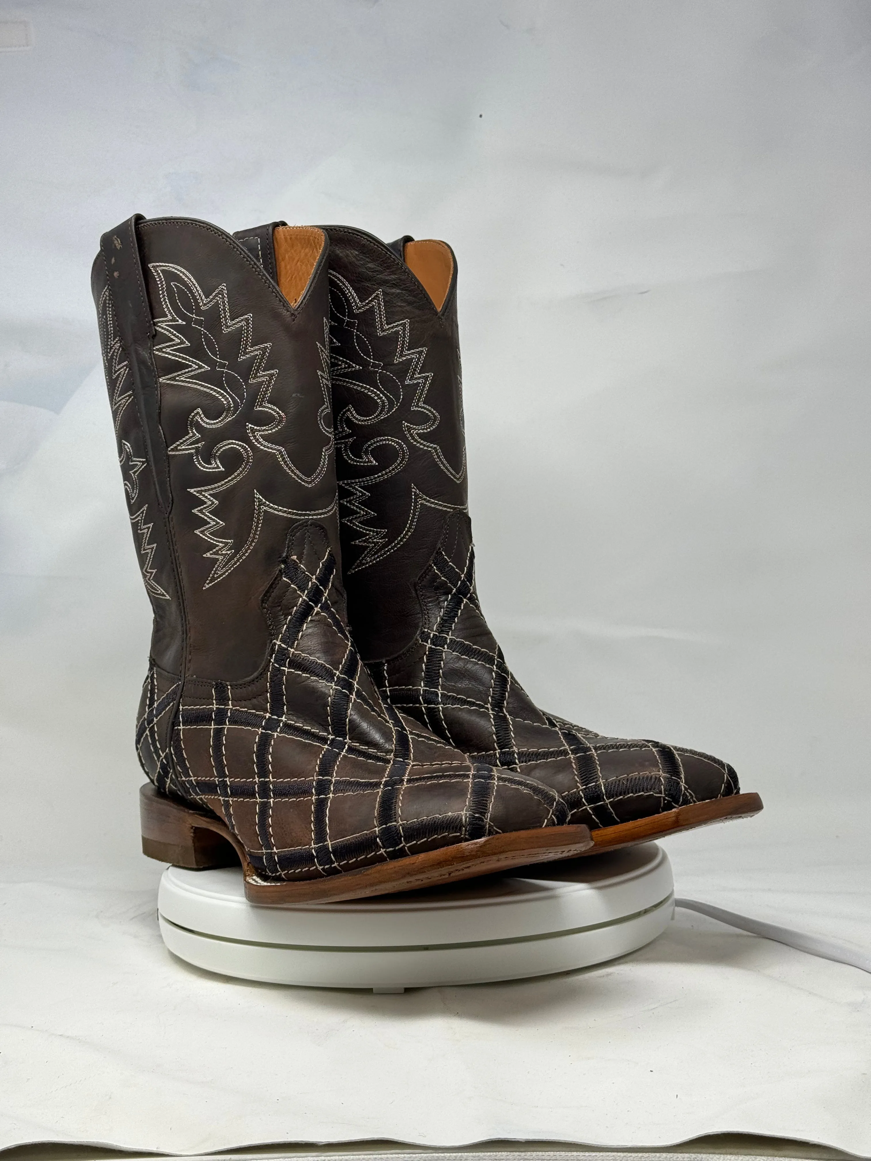 DJ1042 | Don Juan Boots Men's Mad Dog Chocolate Rhombus