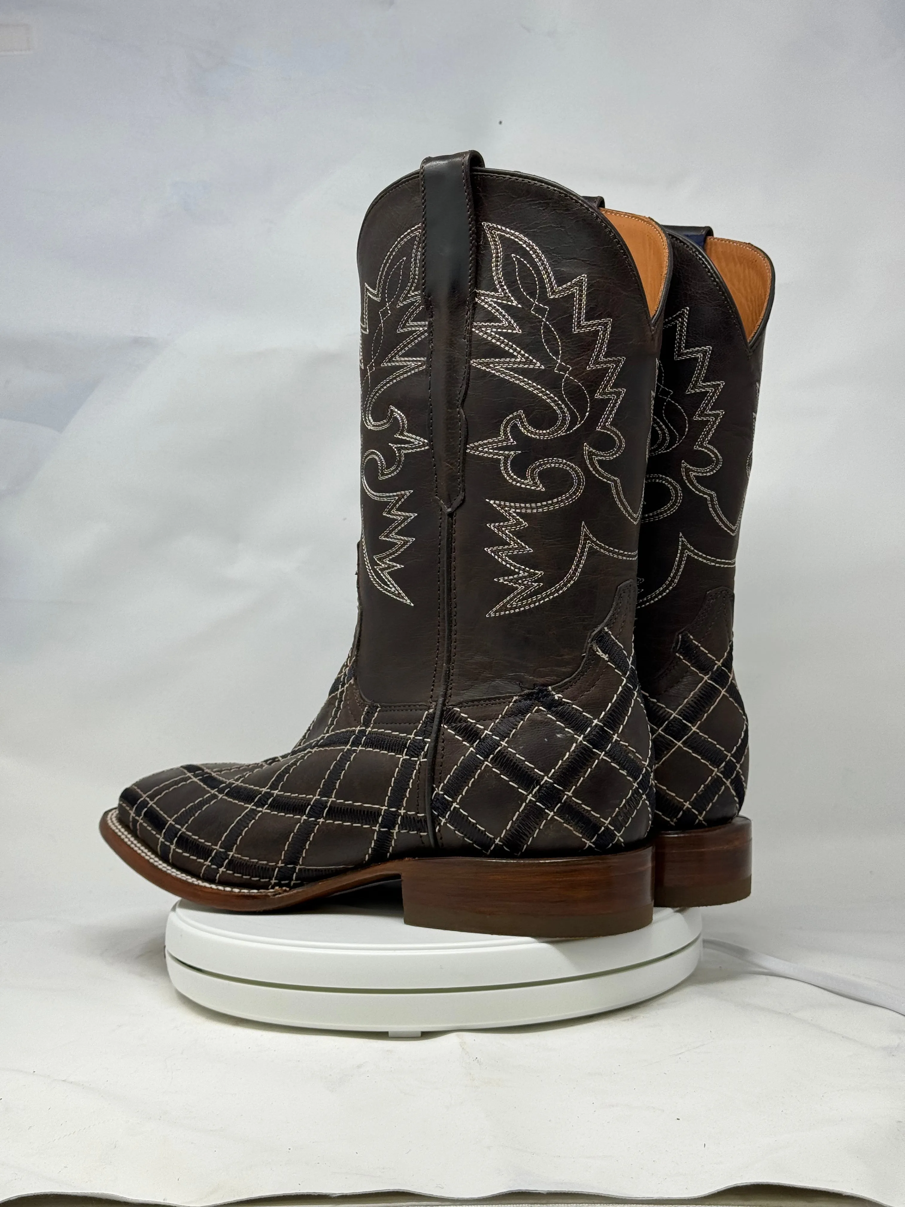DJ1042 | Don Juan Boots Men's Mad Dog Chocolate Rhombus