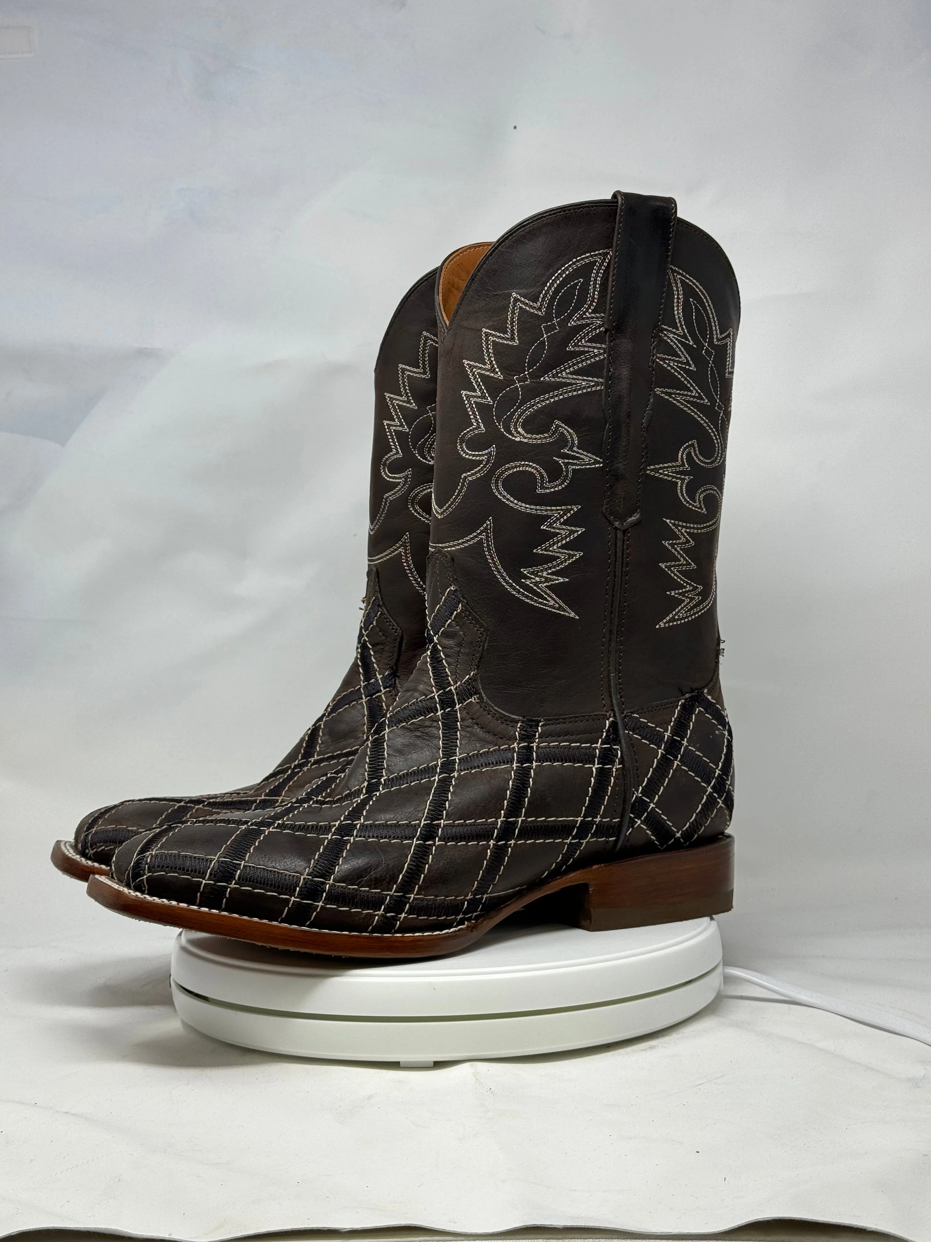 DJ1042 | Don Juan Boots Men's Mad Dog Chocolate Rhombus