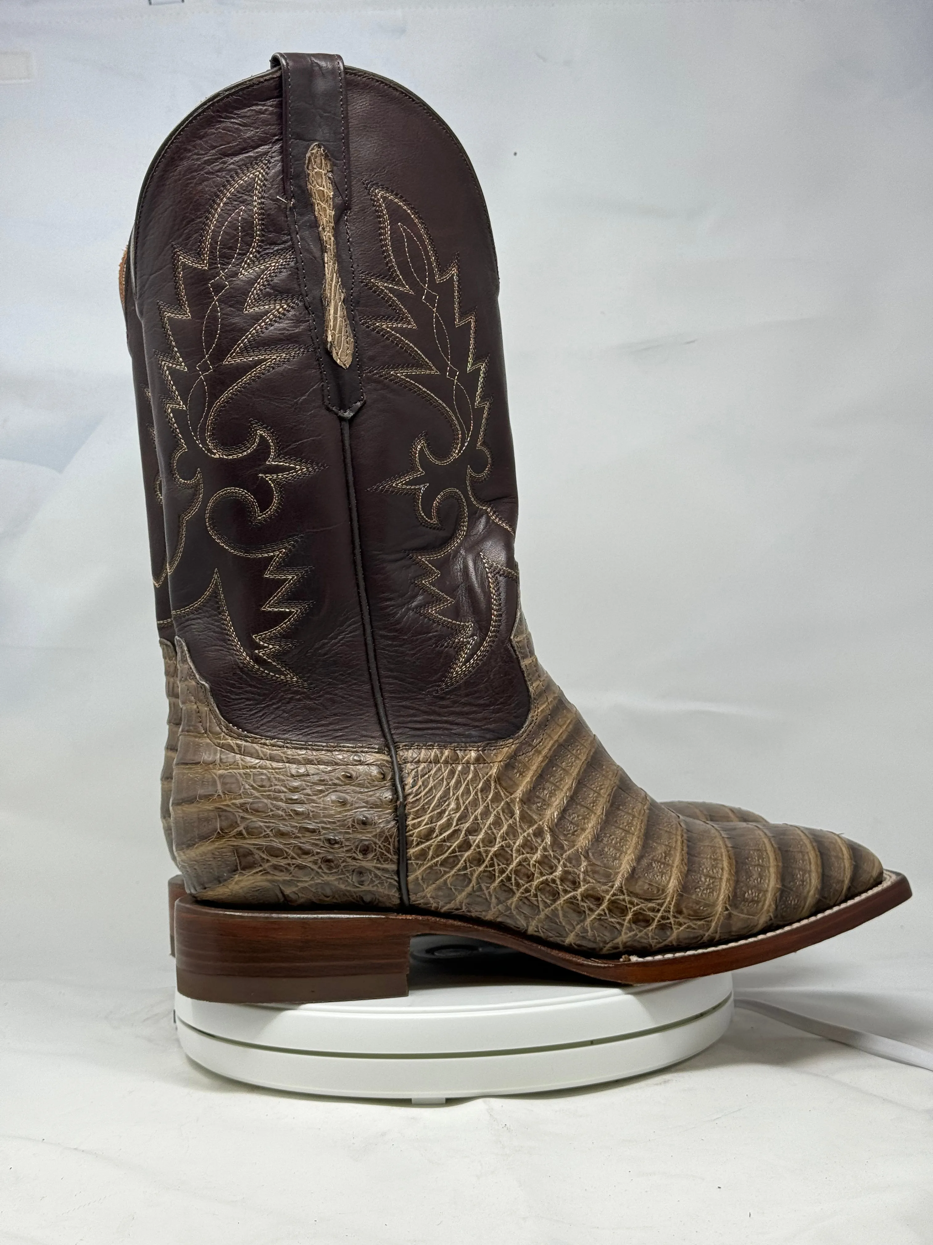 DJ2048 | Don Juan Boots Men's Caiman Belly Choco Mink H Toe P