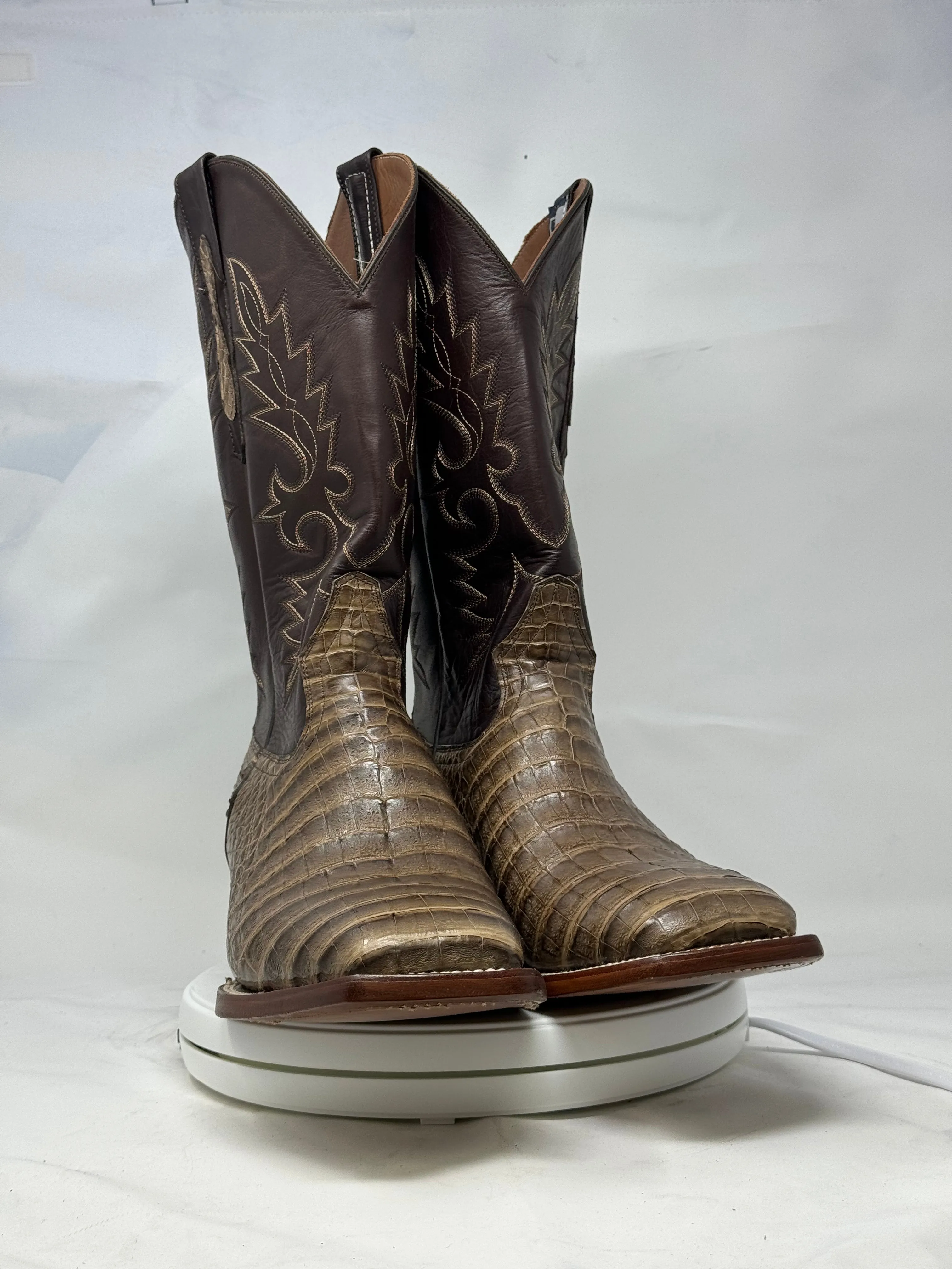 DJ2048 | Don Juan Boots Men's Caiman Belly Choco Mink H Toe P